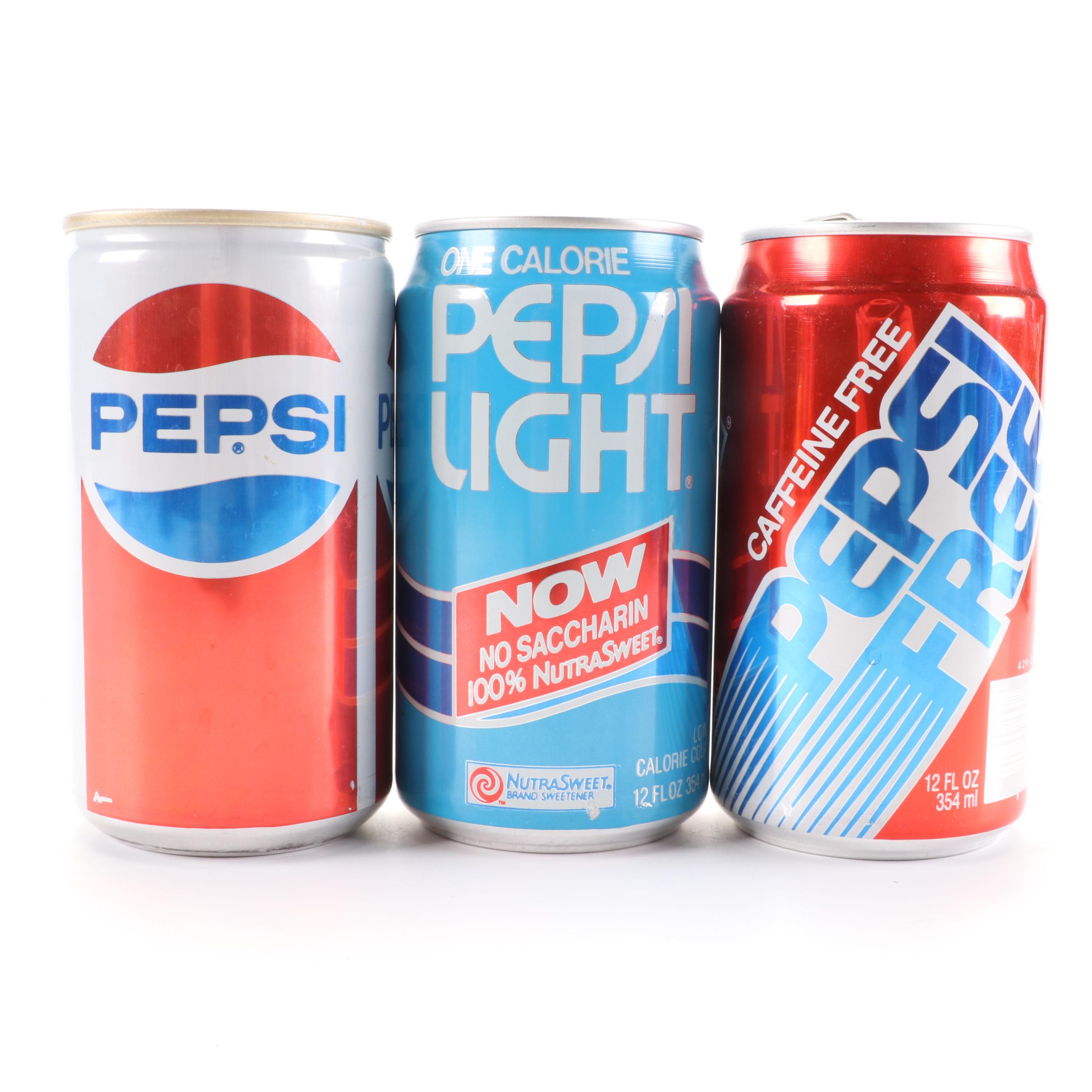 RC Cola, Pepsi, Tab, Dr. Pepper, Slice, Sunkist, and Other Soda Cans