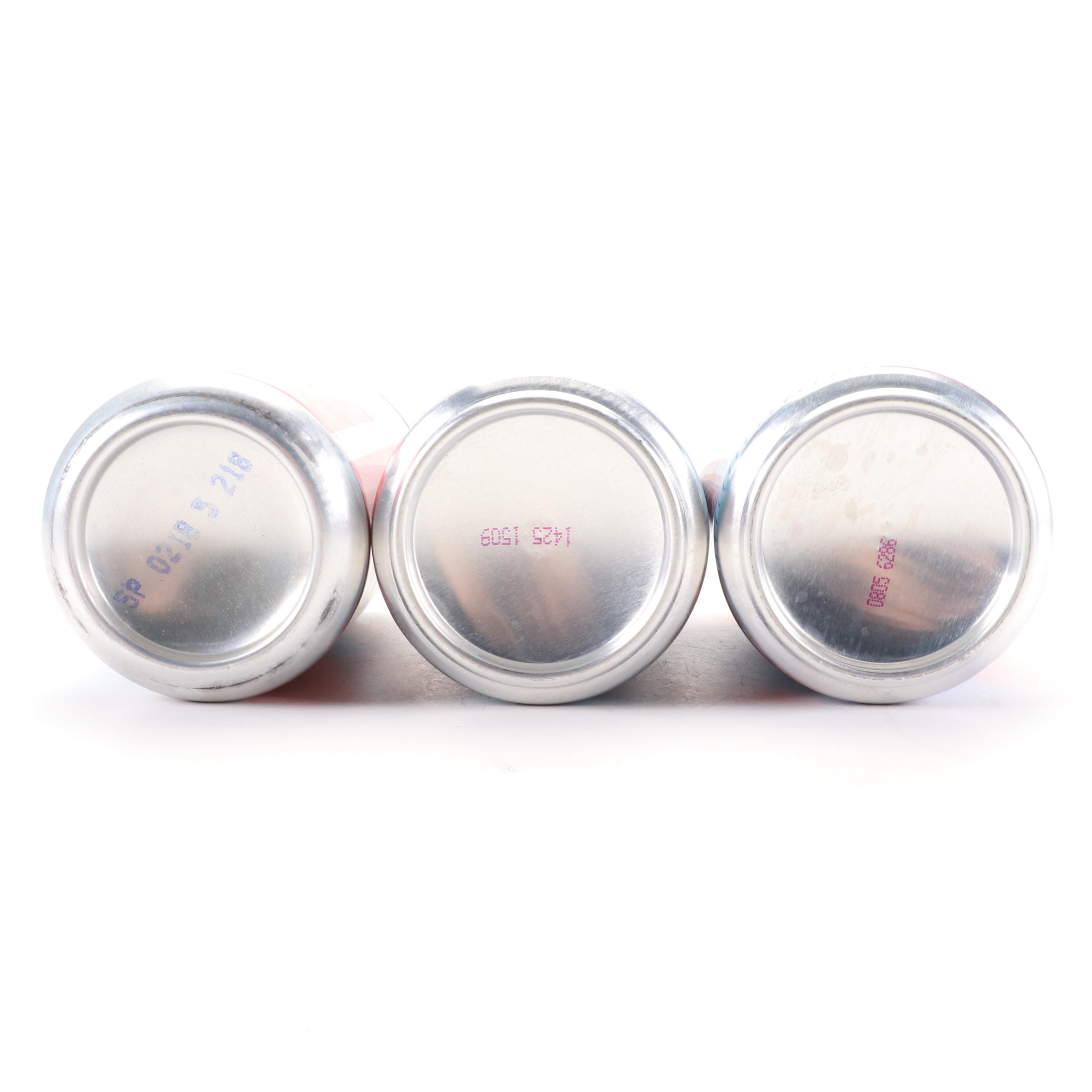 RC Cola, Pepsi, Tab, Dr. Pepper, Slice, Sunkist, and Other Soda Cans