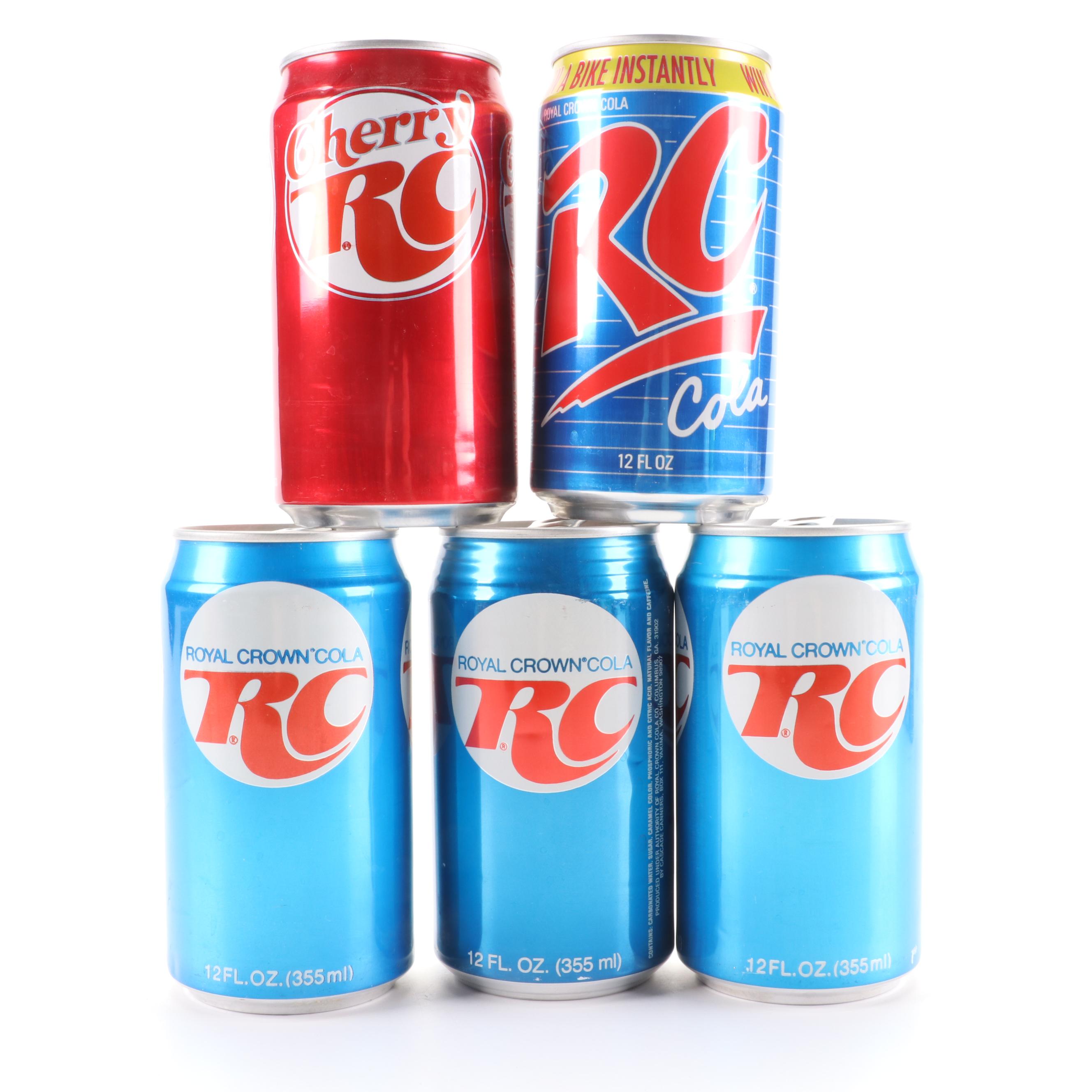 RC Cola, Pepsi, Tab, Dr. Pepper, Slice, Sunkist, and Other Soda Cans