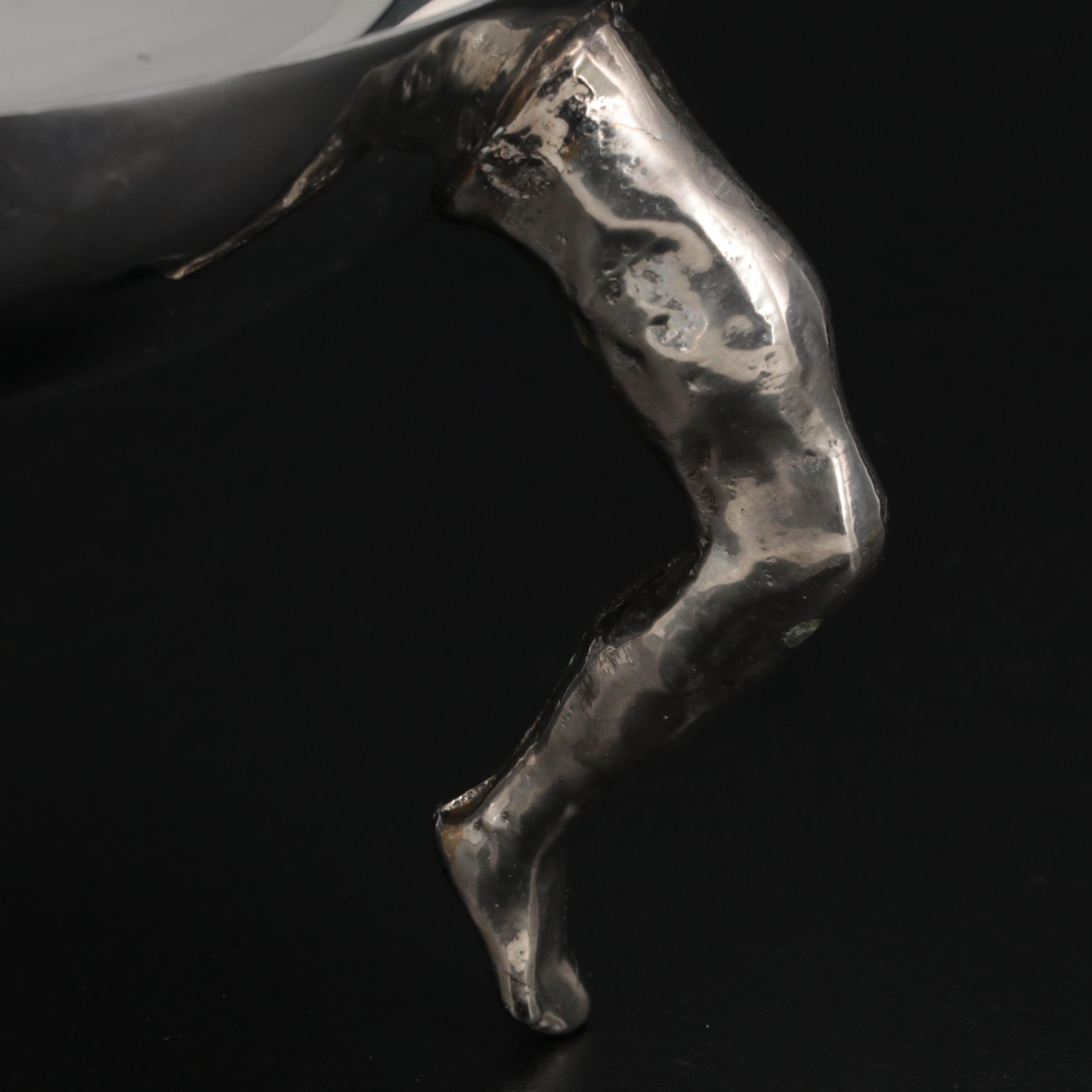 Michael Aram Silver Plate Tripod Serving Bowl with Legs