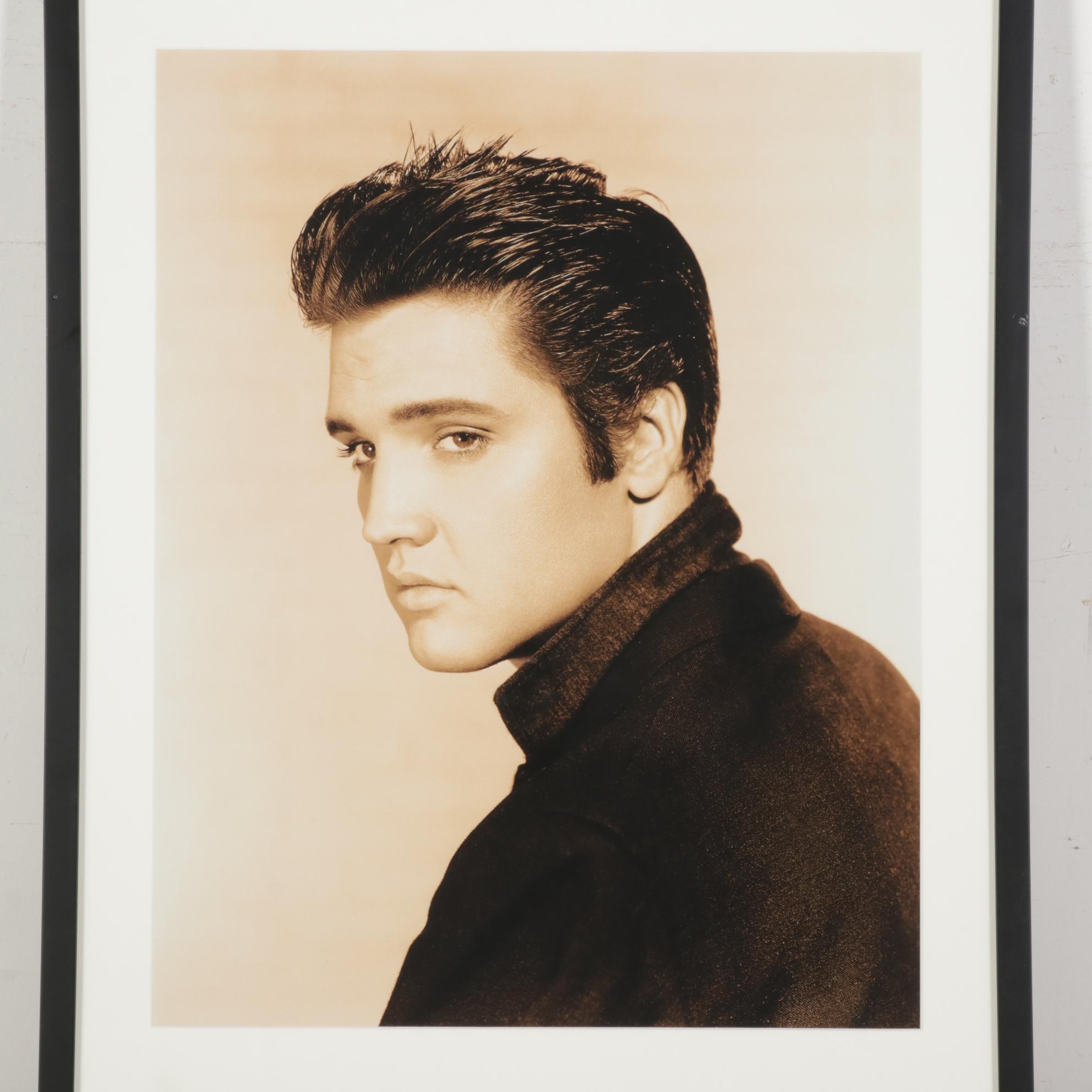 Elvis Presley Headshot Digital Photograph, Late 20th-21st Century