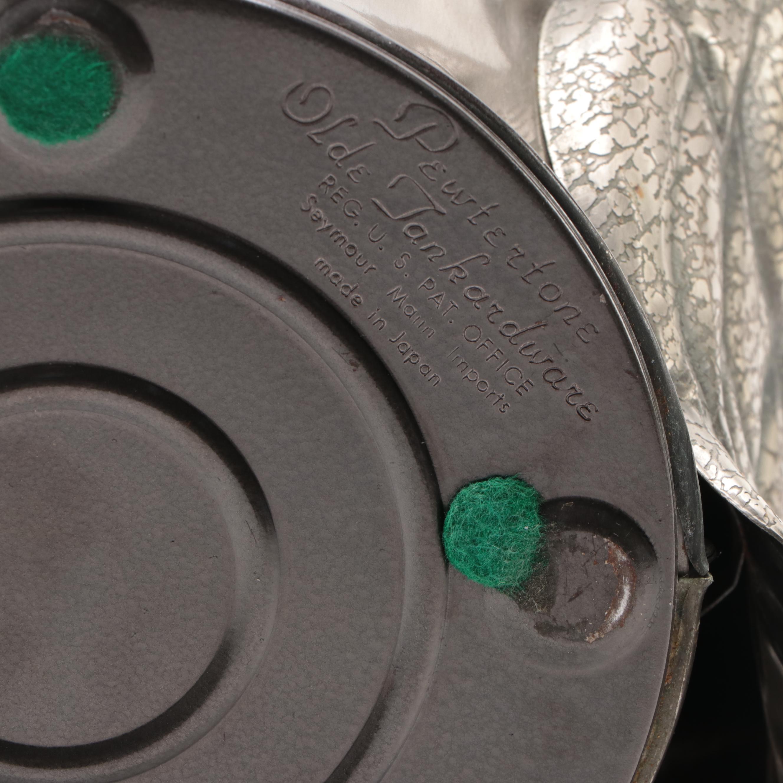 Pewtertone Olde Tankardware Owl Ice Bucket, Mid-20th Century