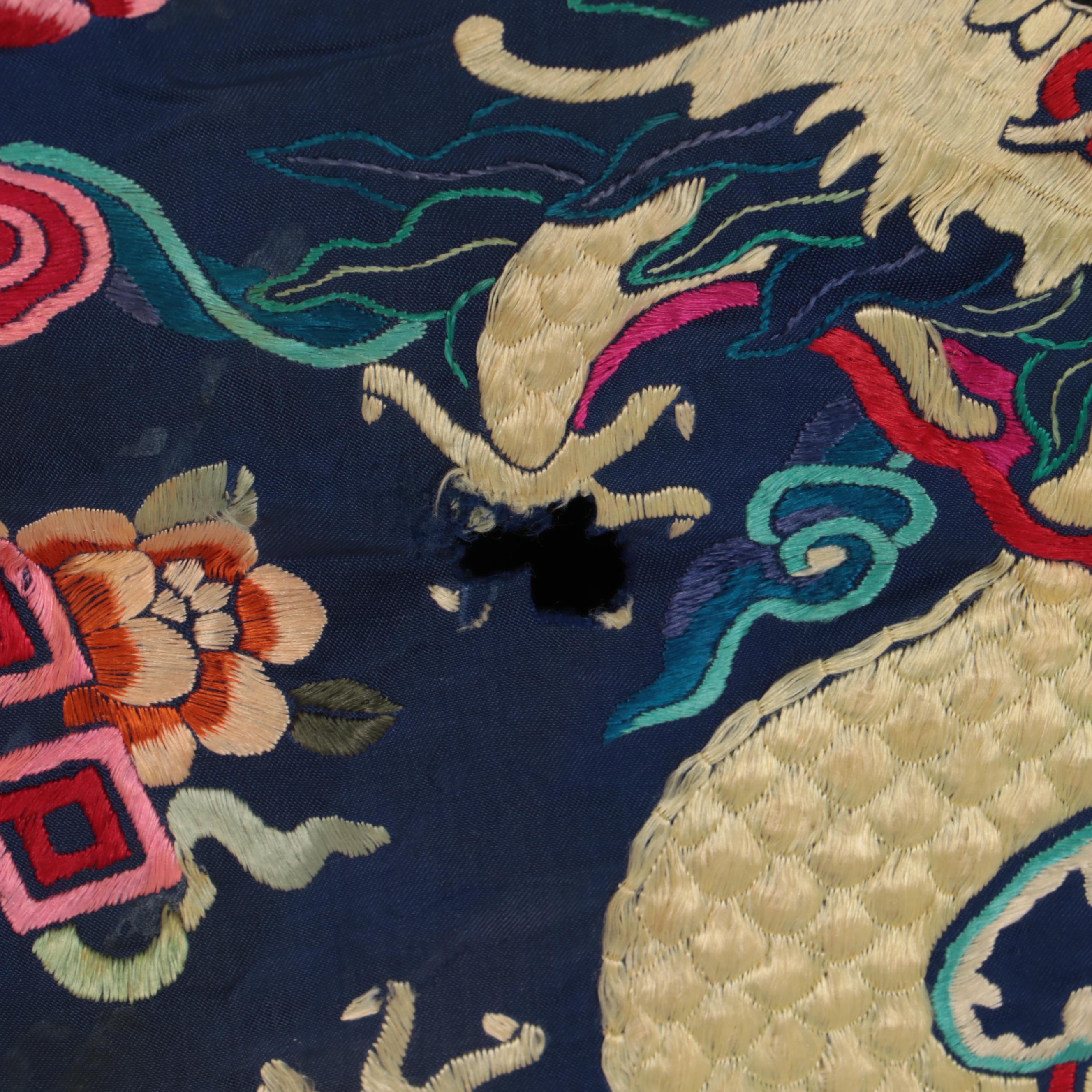 Men's Chinese Nobility Embroidered Silk Mang Pao, Qing Dynasty