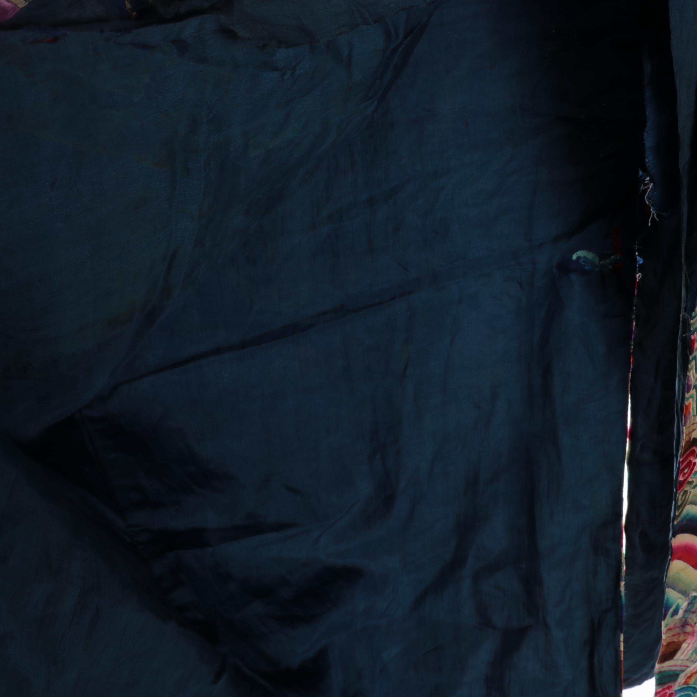 Men's Chinese Nobility Embroidered Silk Mang Pao, Qing Dynasty