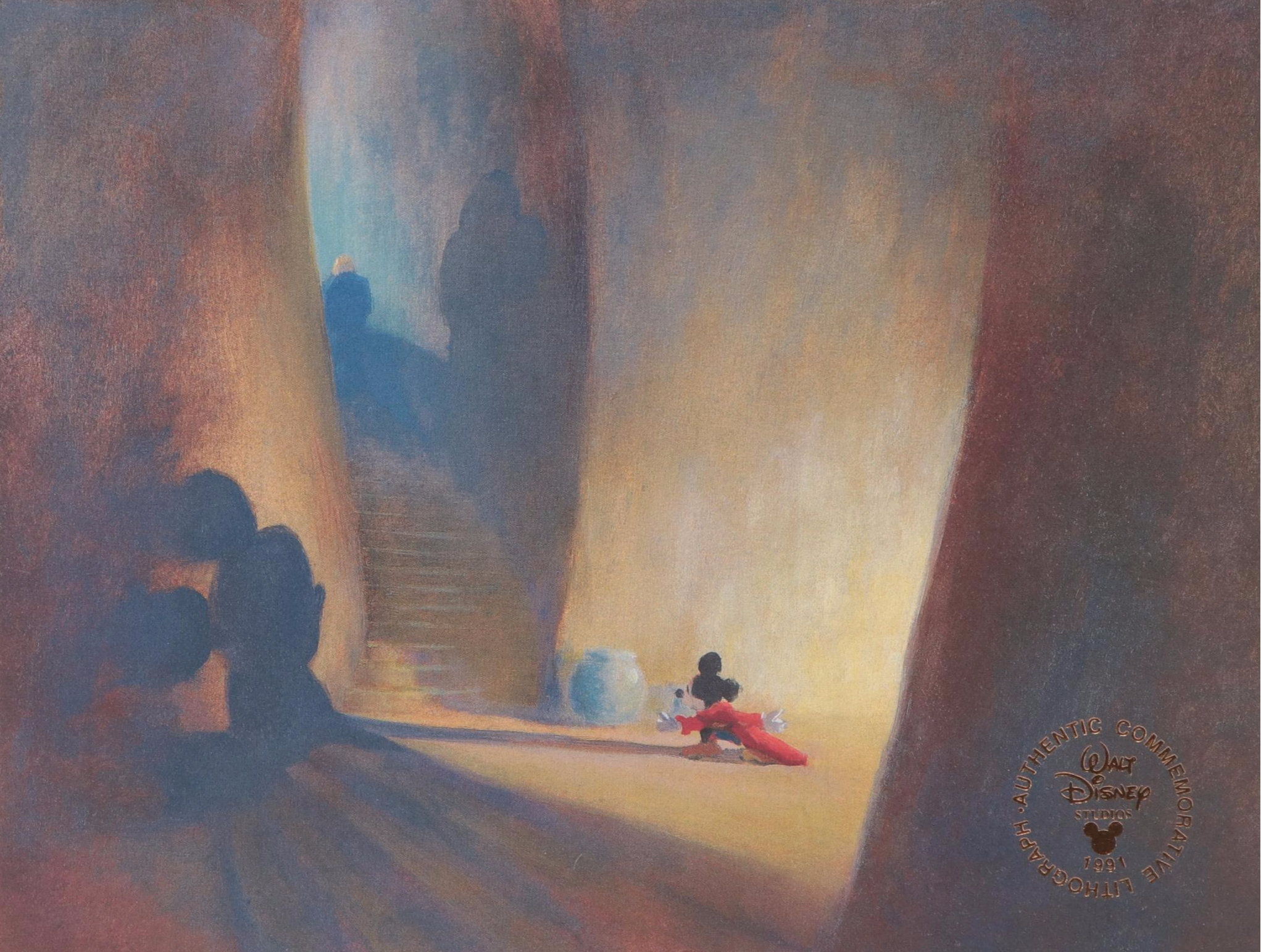 Bill Justice Signed Donald Duck Sketch with "Fantasia" Lithograph and More