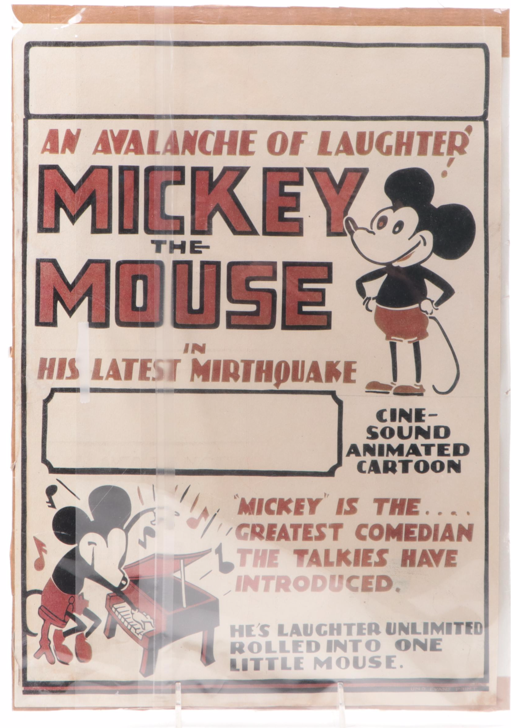 Bill Justice Signed Donald Duck Sketch with "Fantasia" Lithograph and More