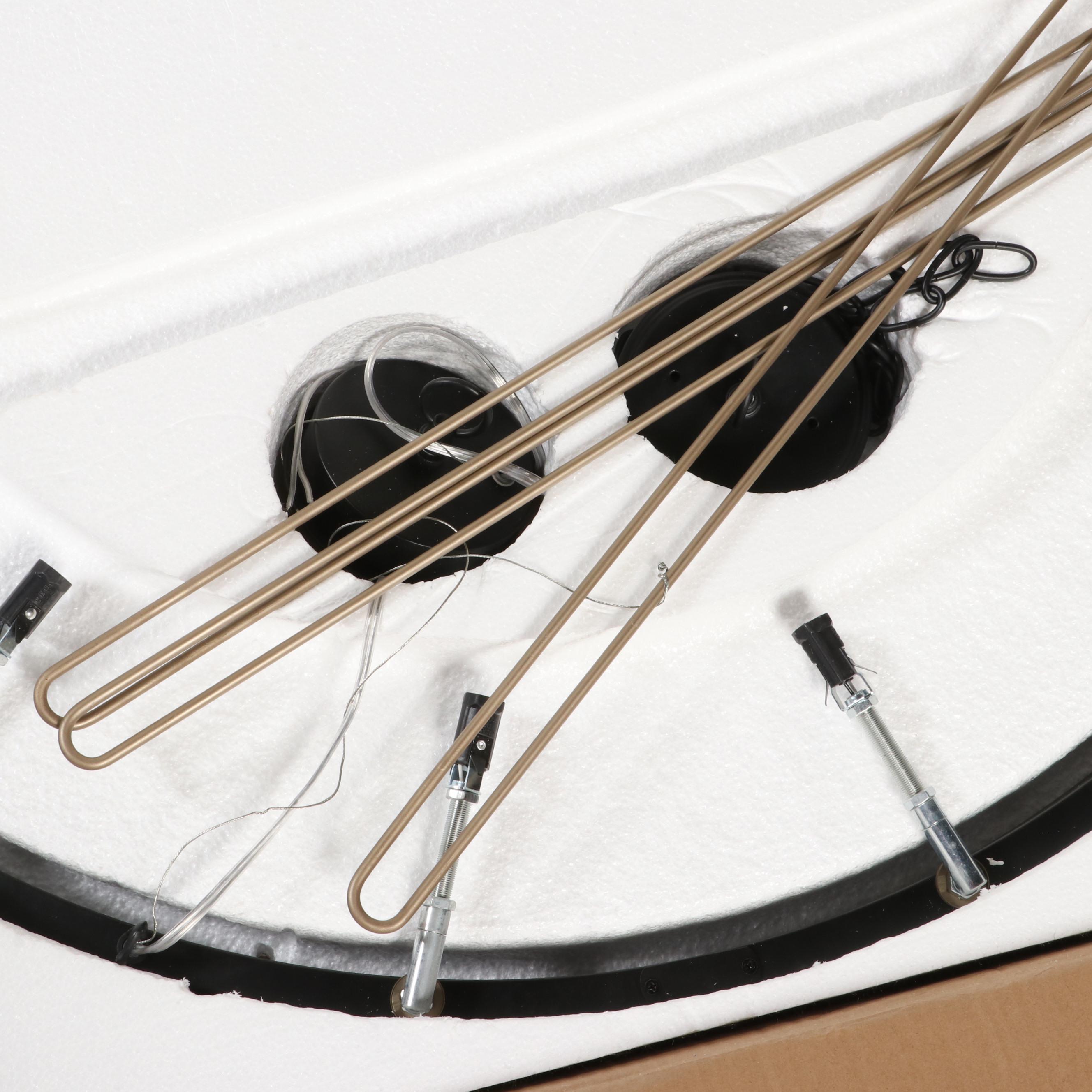 Acroma 12-Light Candle Style Wagon Wheel Chandelier in Black and Brass Finish