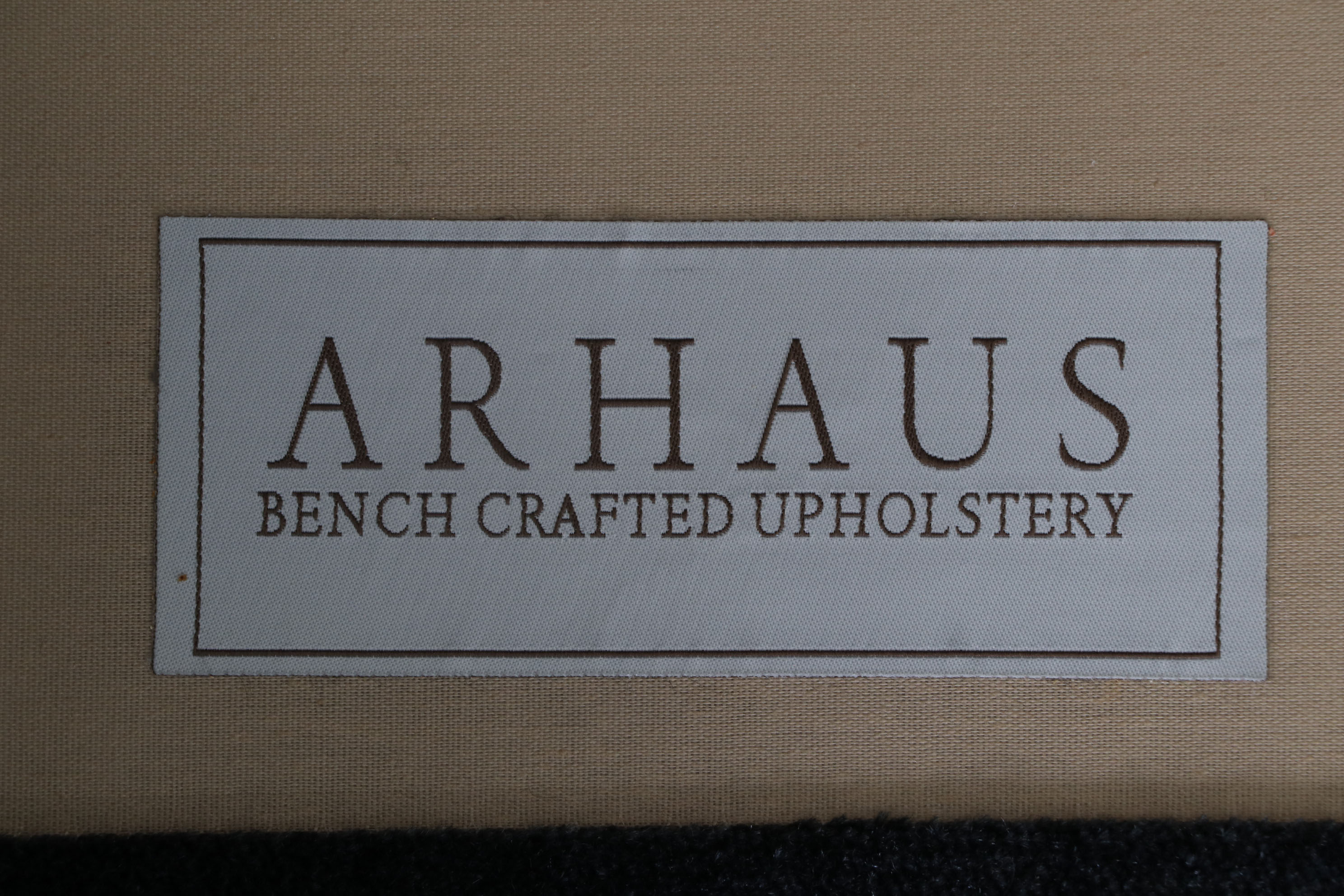 Arhaus Furniture "Preston" Tufted Velvet Sofa in Vernon Smoke