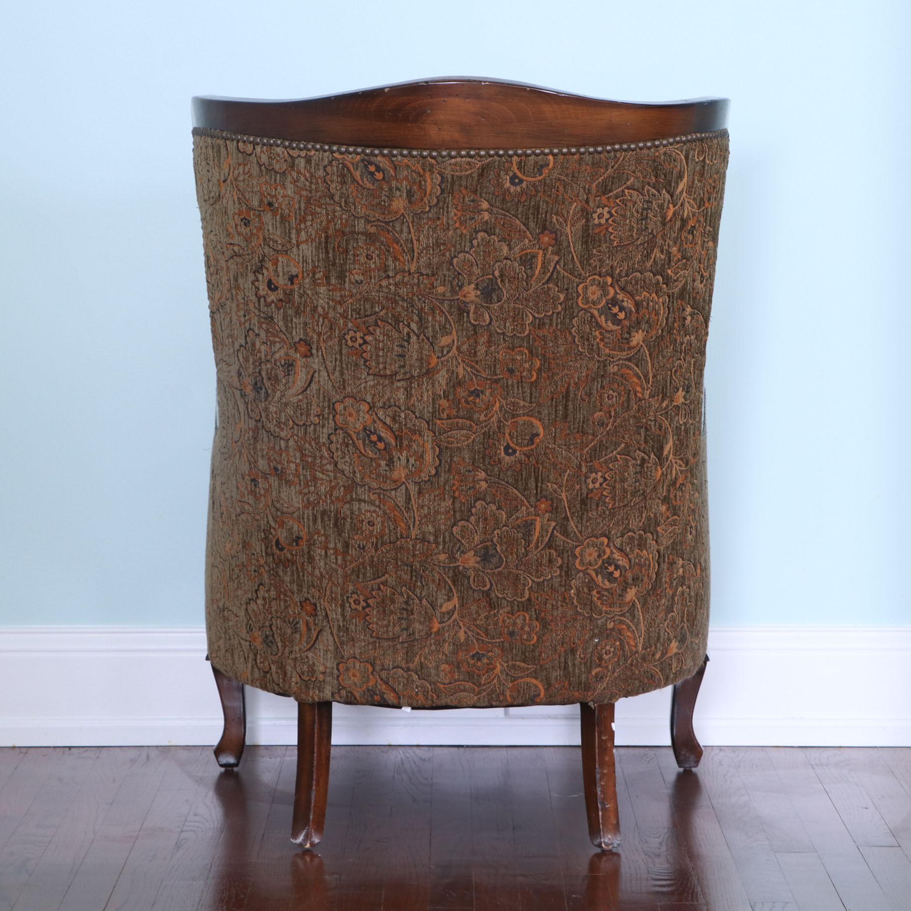 Arhaus Furniture "Catania" Exposed Wood Wingback Armchair