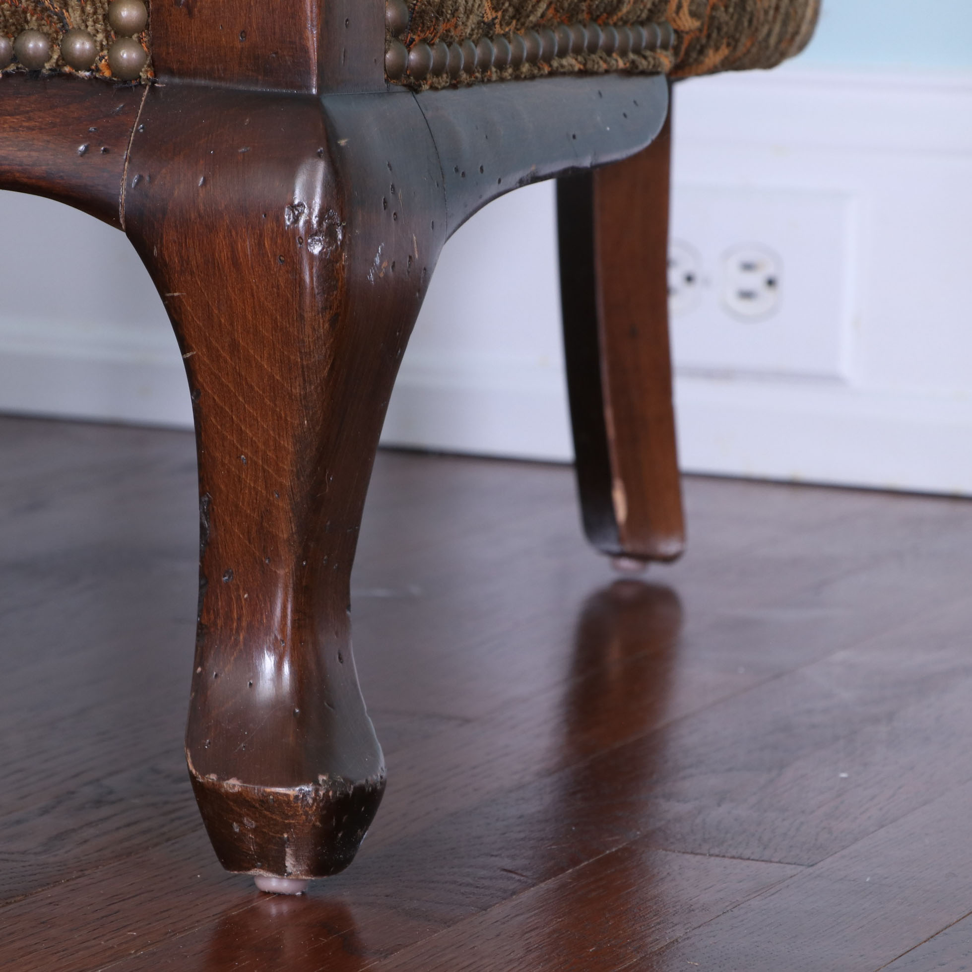 Arhaus Furniture "Catania" Exposed Wood Wingback Armchair