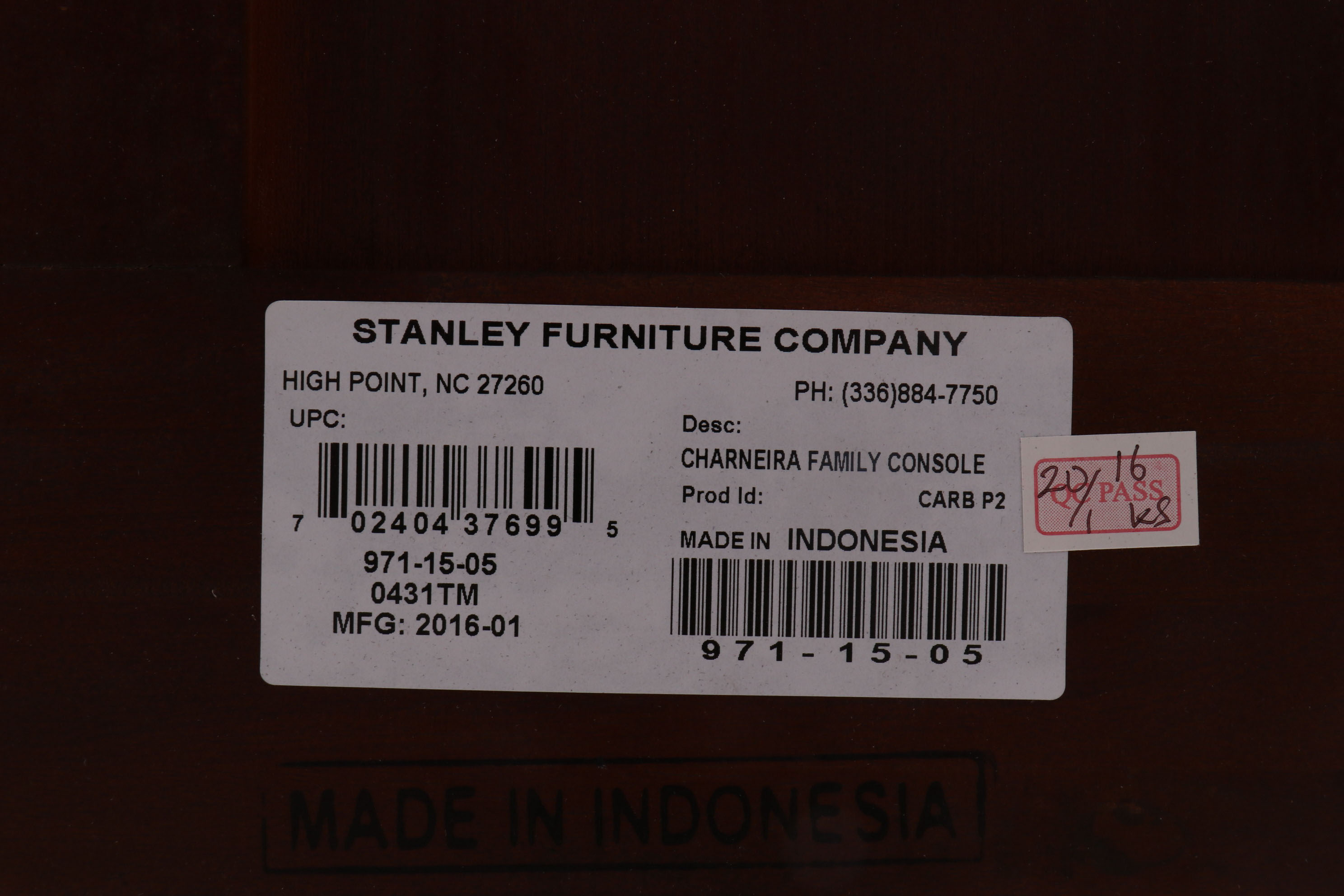 Stanley Furniture Costa Del Sol Collection Charneira Convertible Console Table