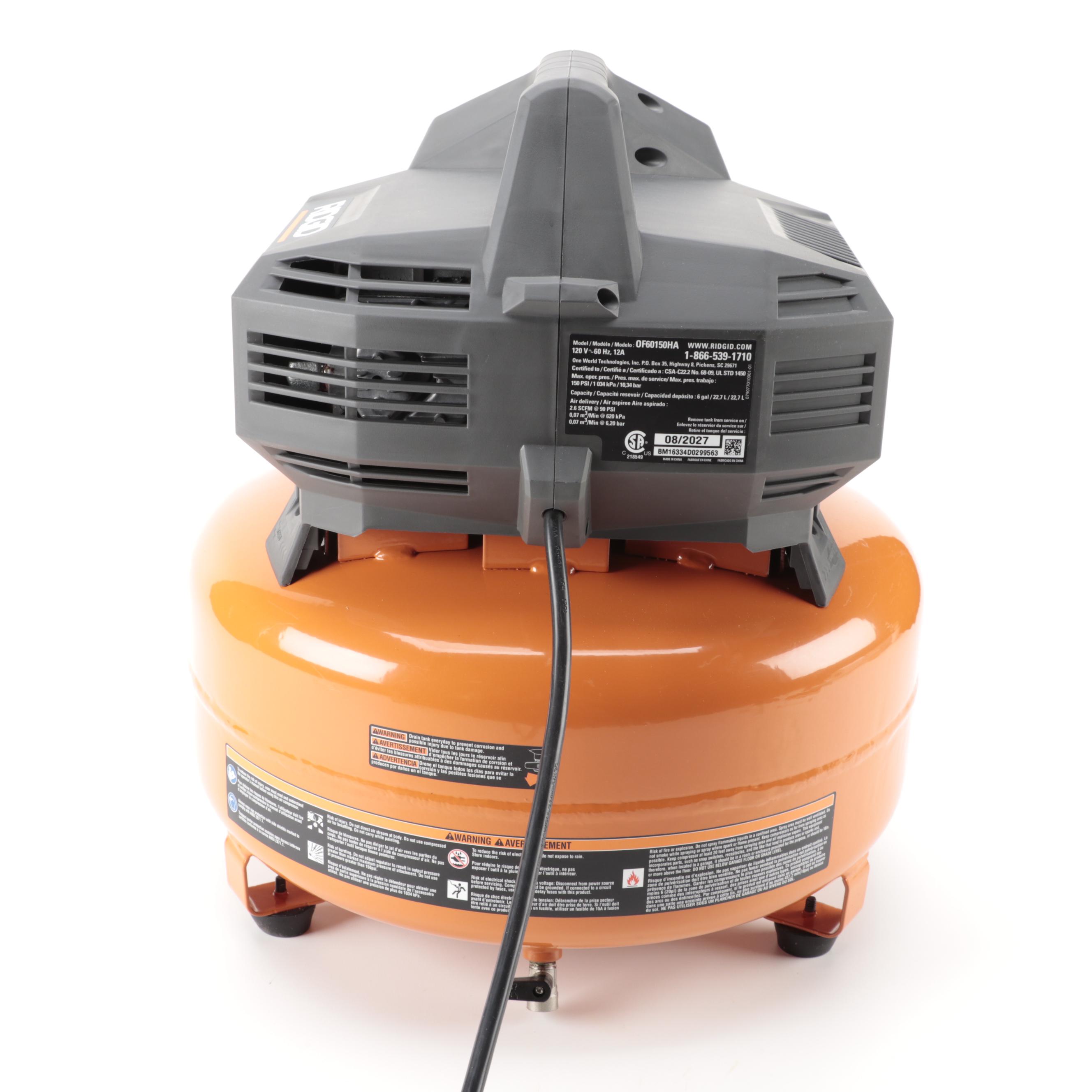 Rigid 6-Gallon Portable Electric Pancake Air Compressor