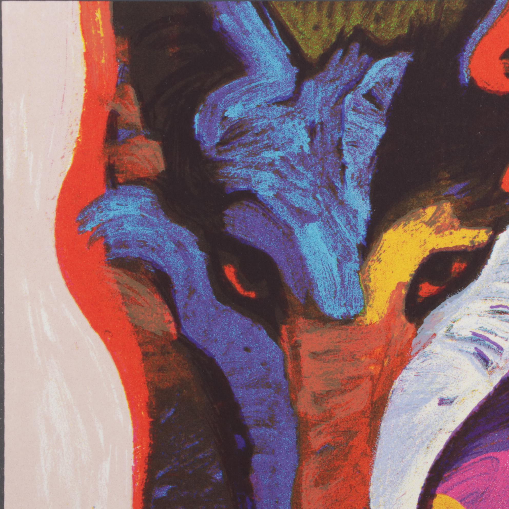 John Nieto Serigraph of Wolf, 1996