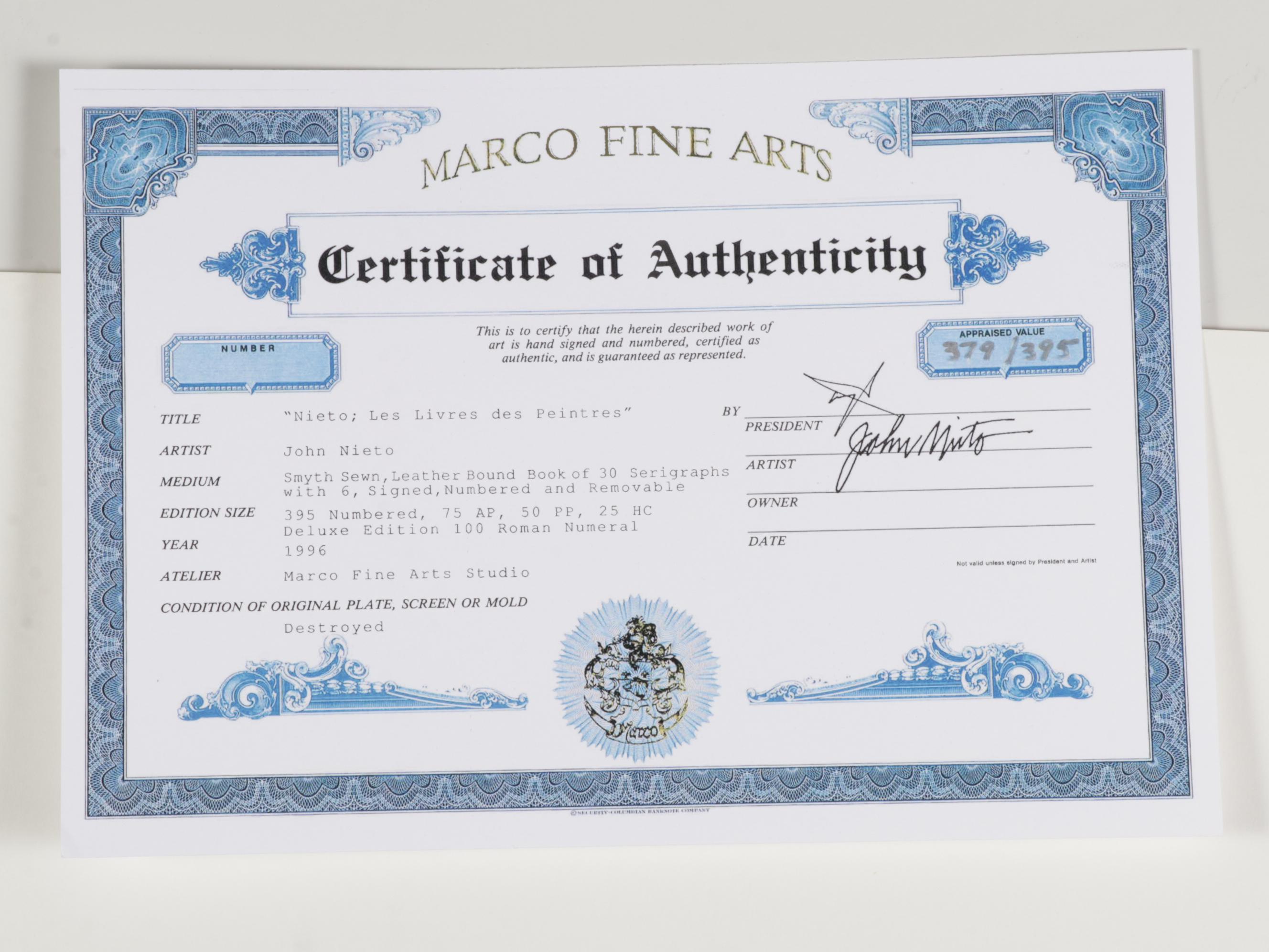 John Nieto Serigraph of Wolf, 1996