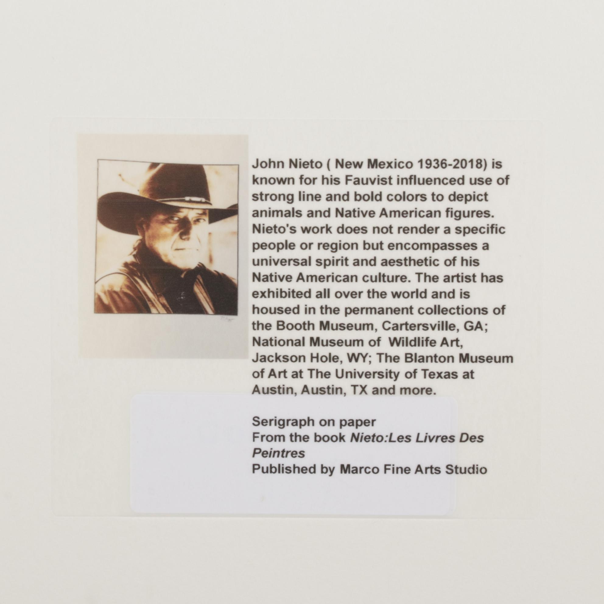 John Nieto Serigraph of Wolf, 1996