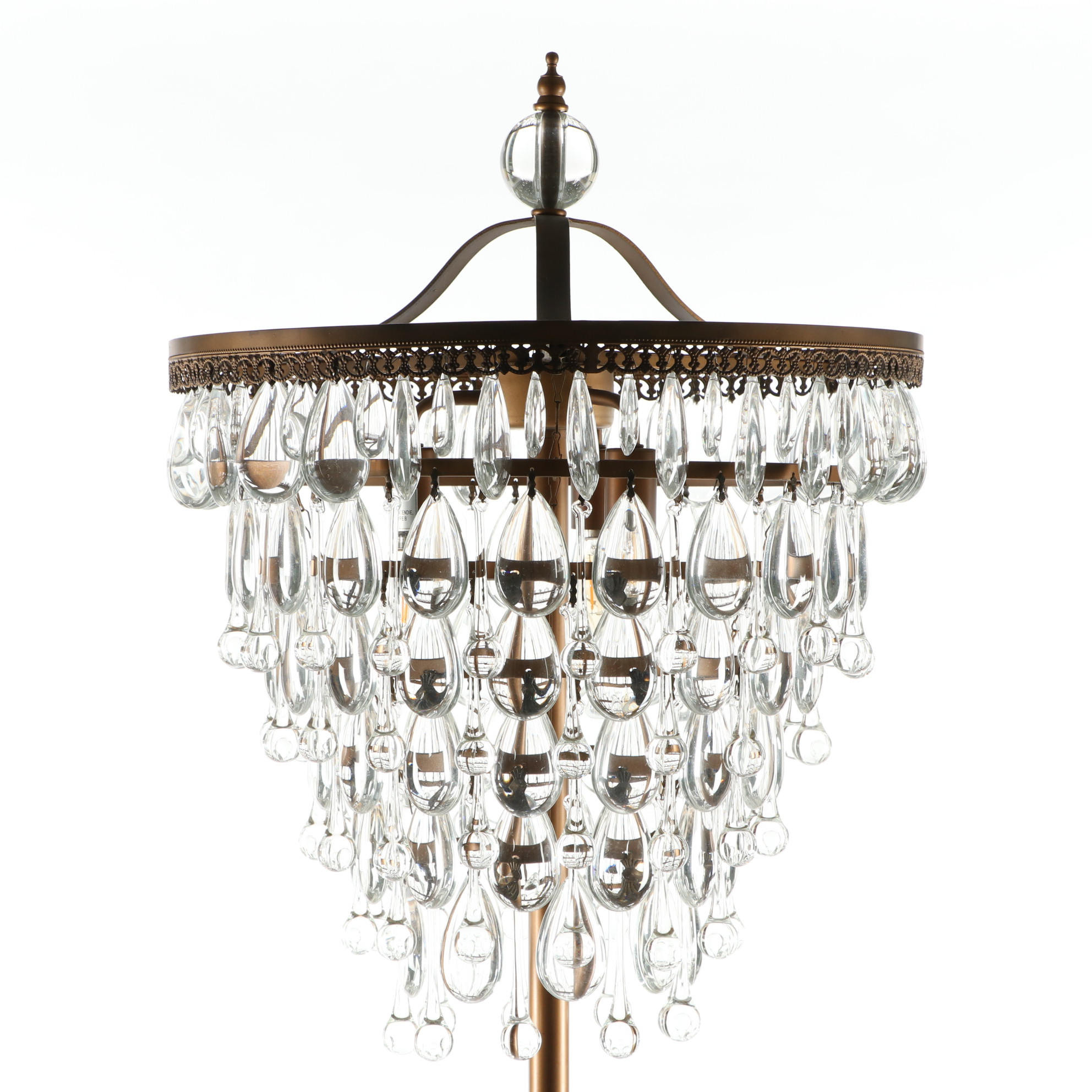 Arhaus Furniture Anabella Teardrop Crystal Prism Floor Lamp