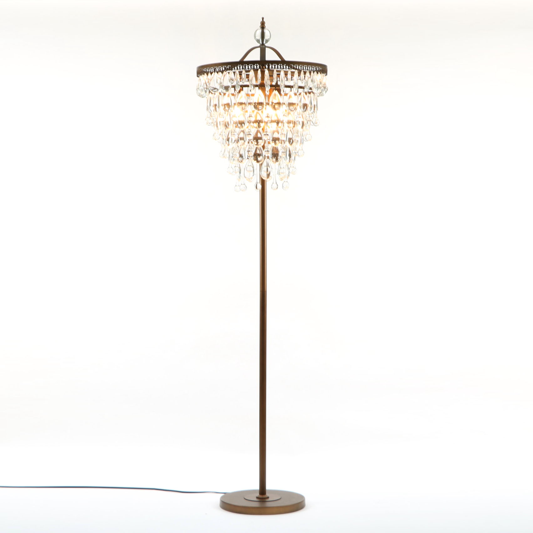 Arhaus Furniture Anabella Teardrop Crystal Prism Floor Lamp