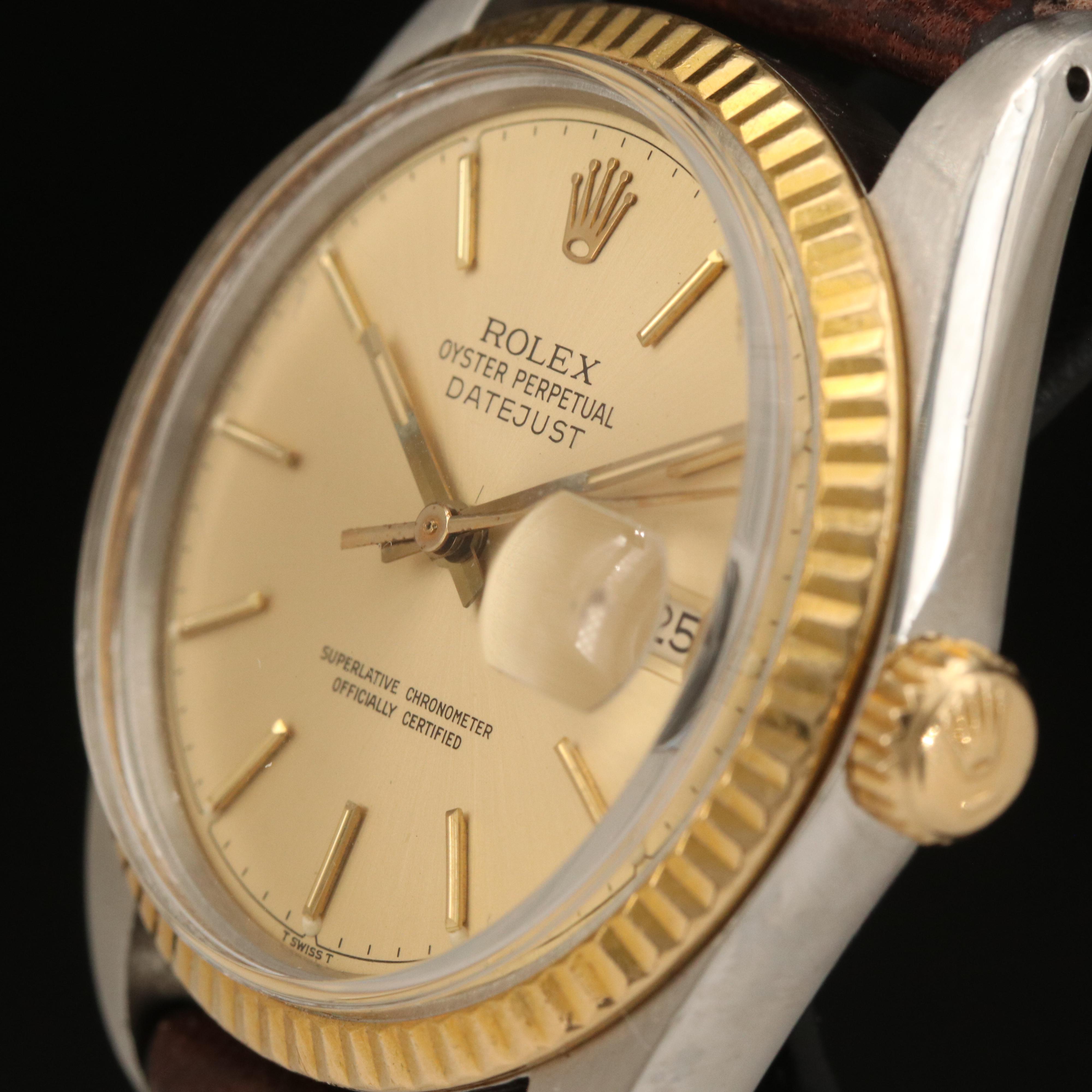 1984 Rolex Datejust 14K and Stainless Steel Watch