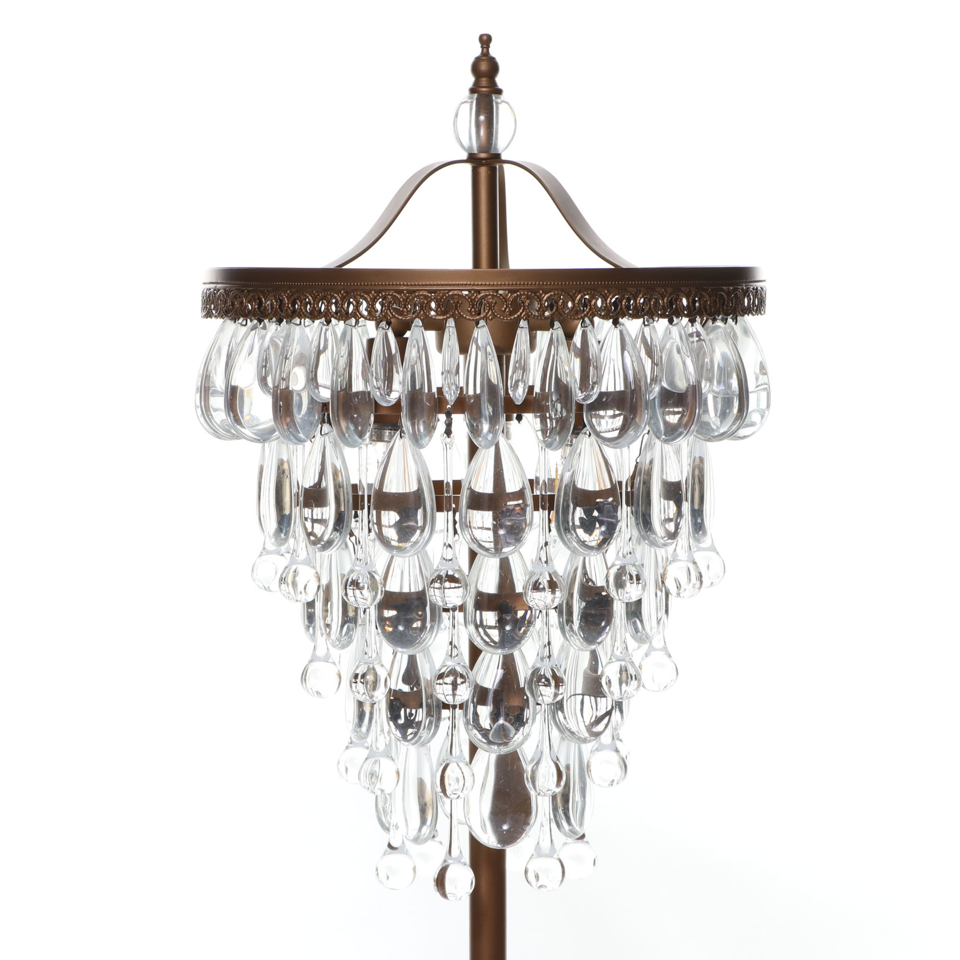 Arhaus Furniture Anabella Teardrop Crystal Prisms Table Lamp