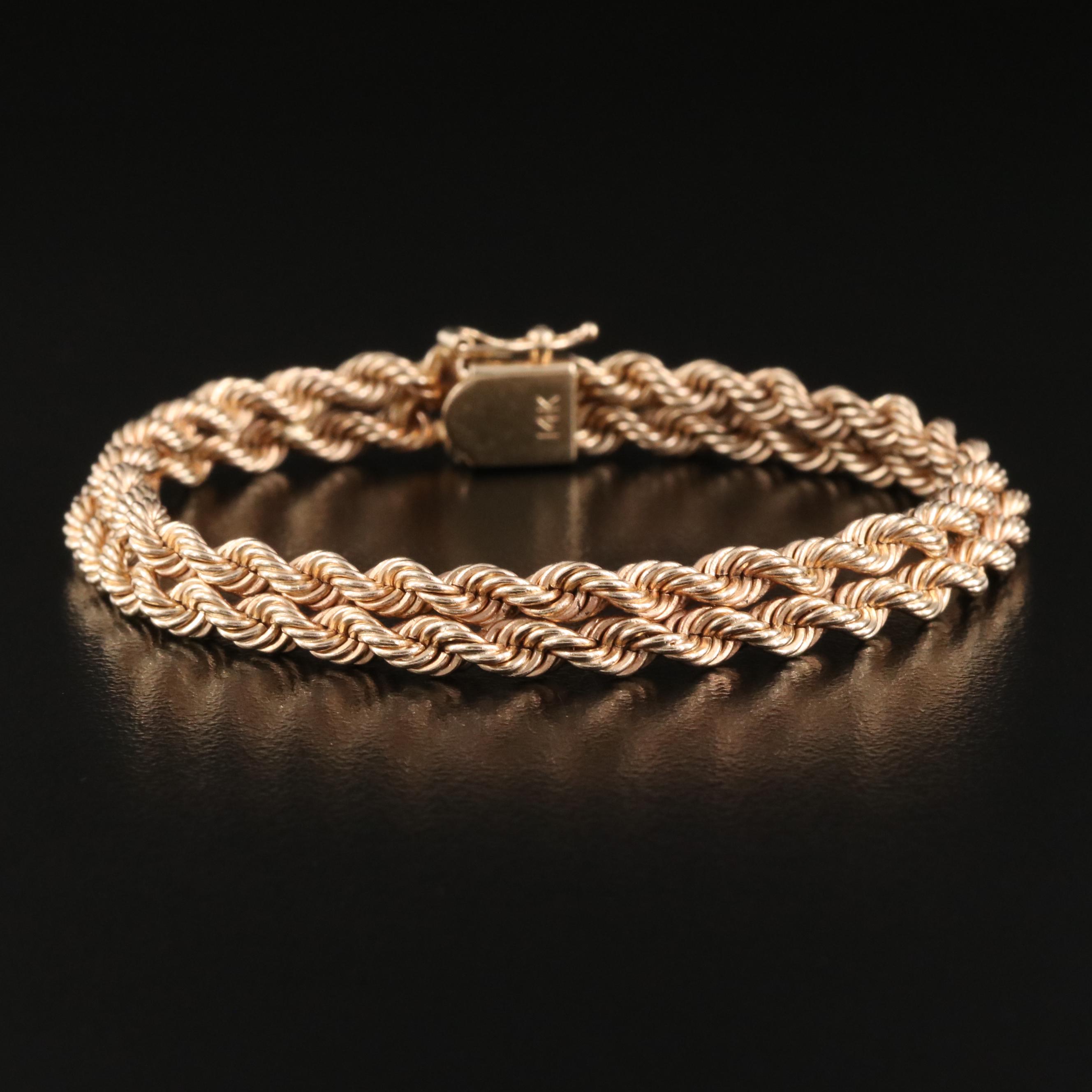 14K Double Rope Bracelet
