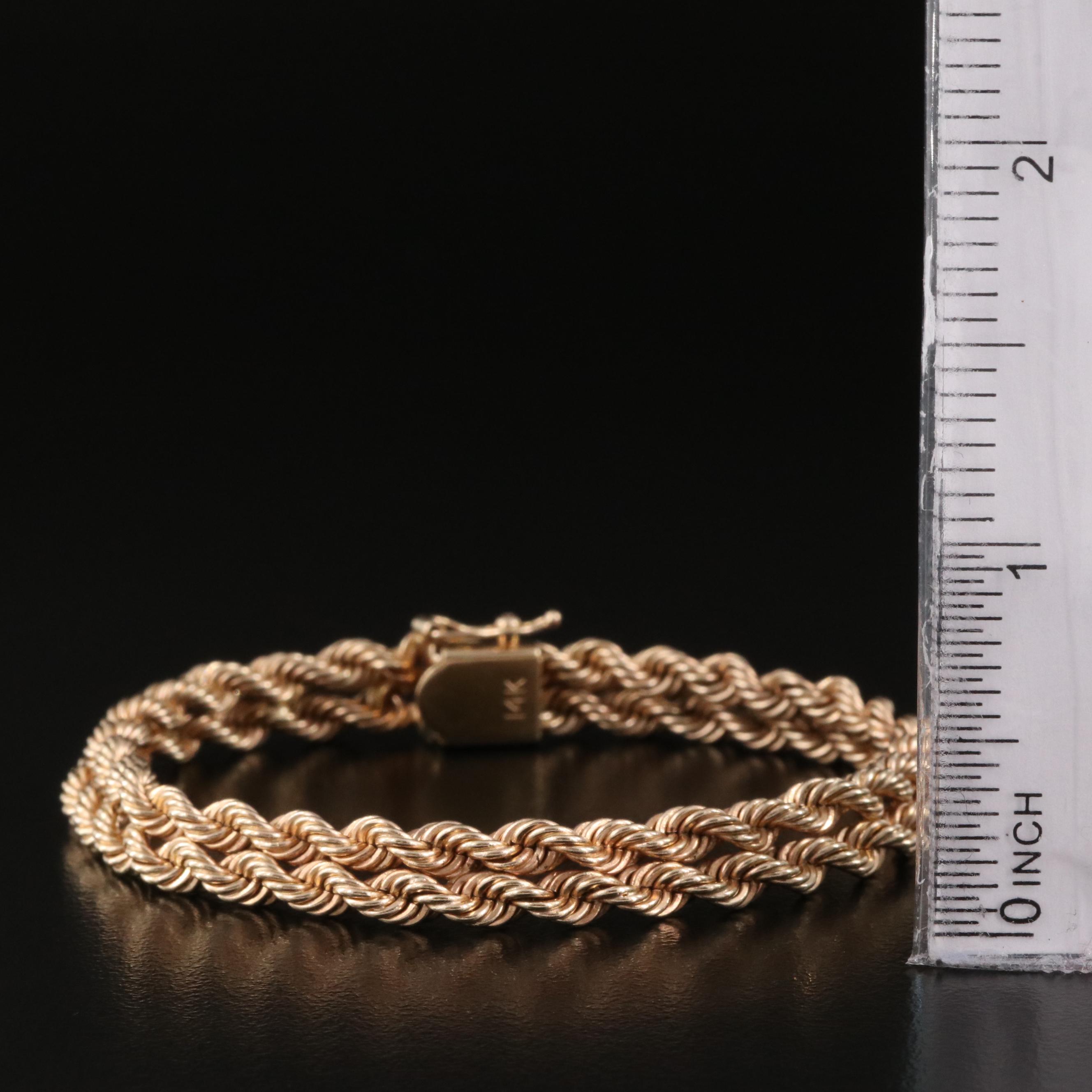 14K Double Rope Bracelet