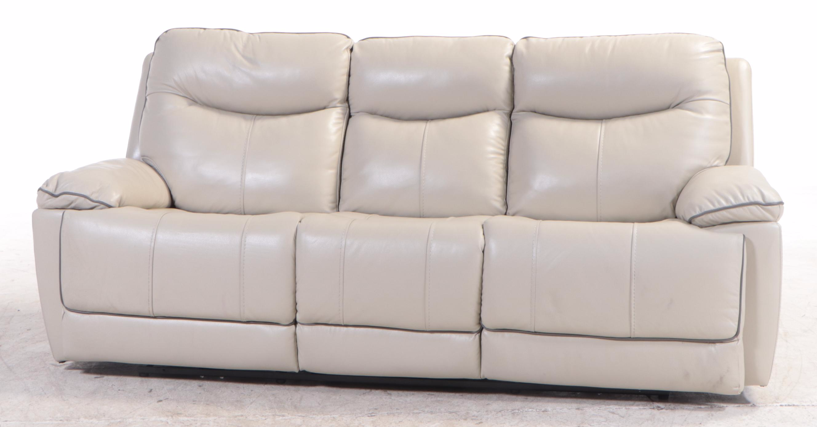 Gilman Creek "Messina" Leather Power Reclining Sofa with Power Headrests
