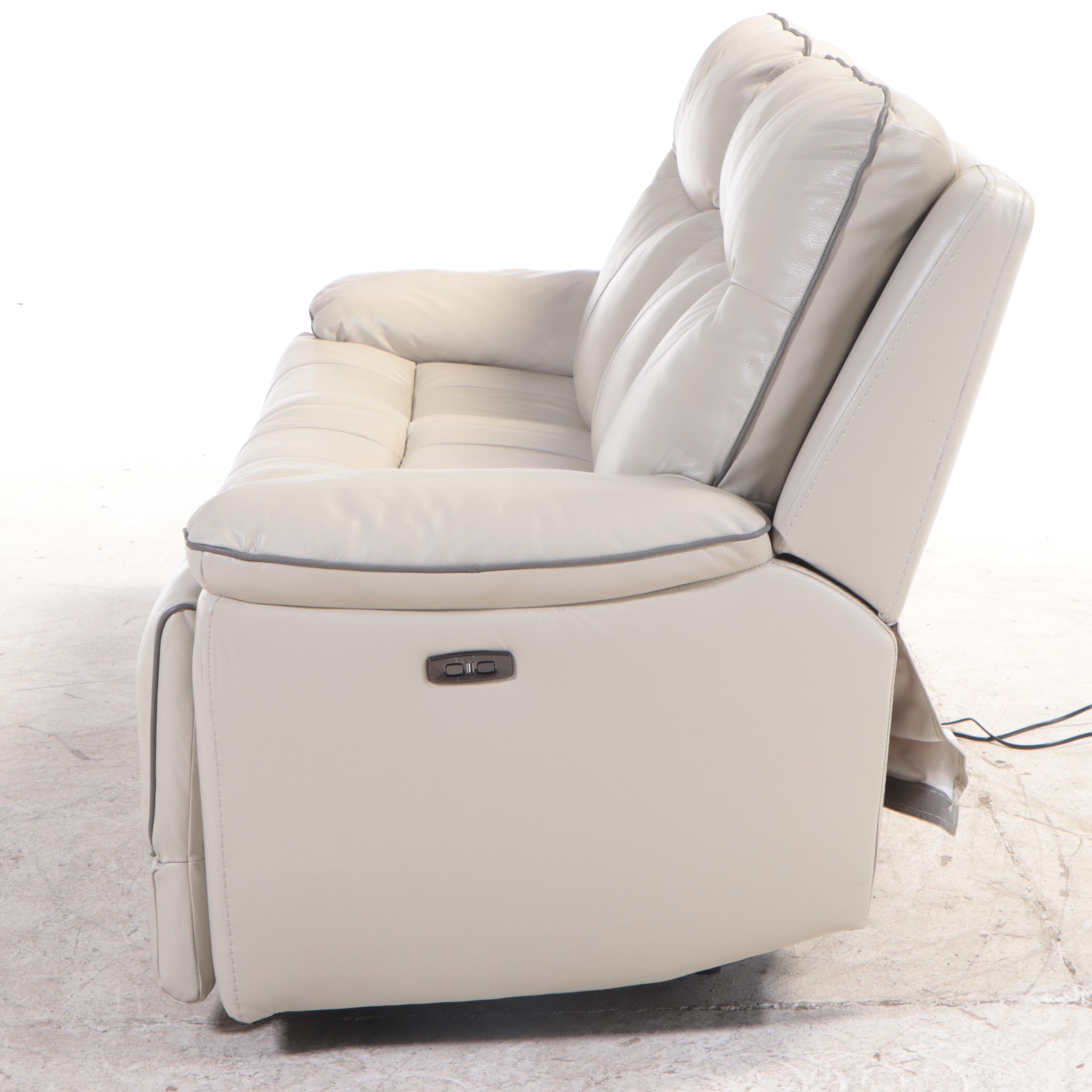 Gilman Creek "Messina" Leather Power Reclining Sofa with Power Headrests