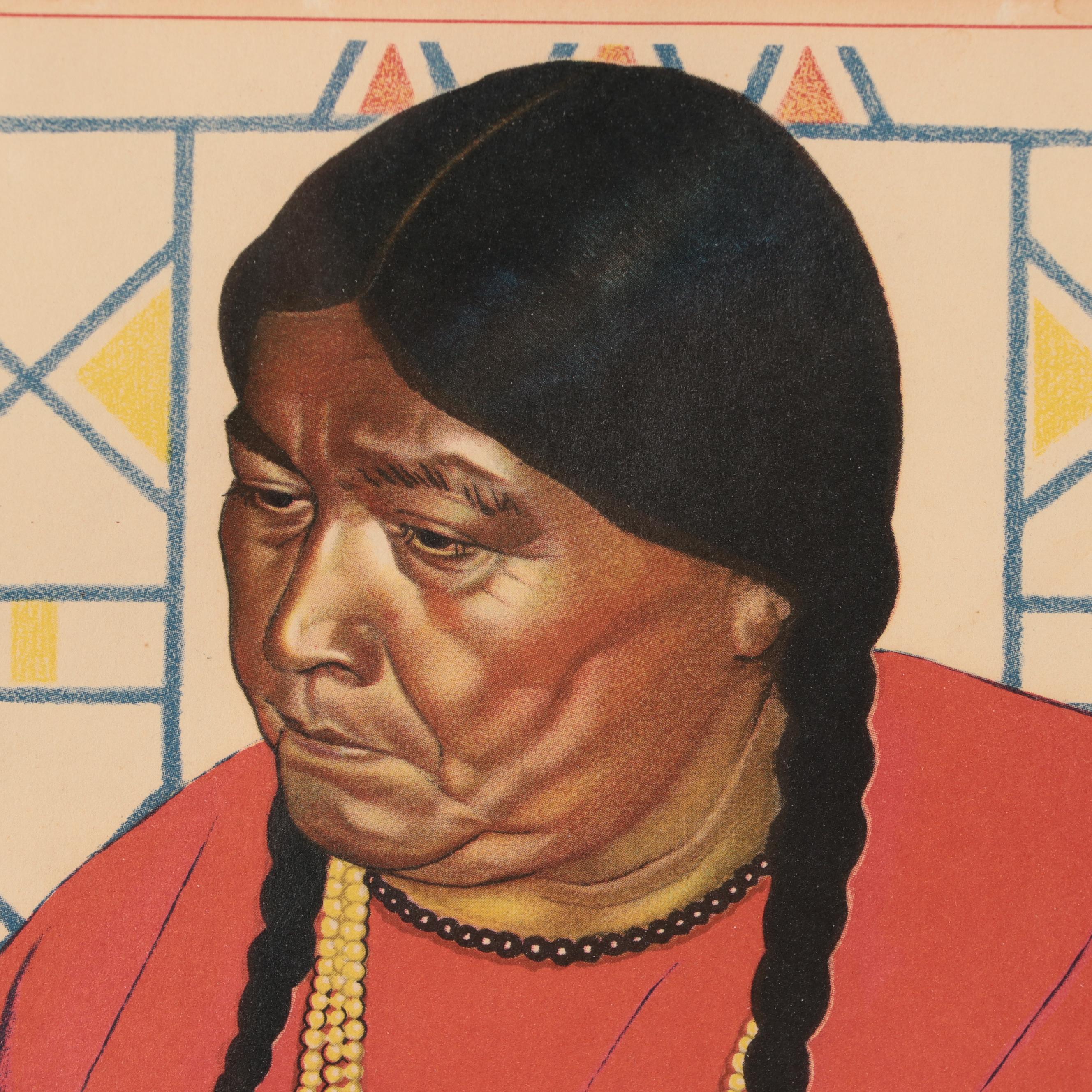 Offset Lithographs After Winold Reiss "Arrow Top" and "Scalping Woman"