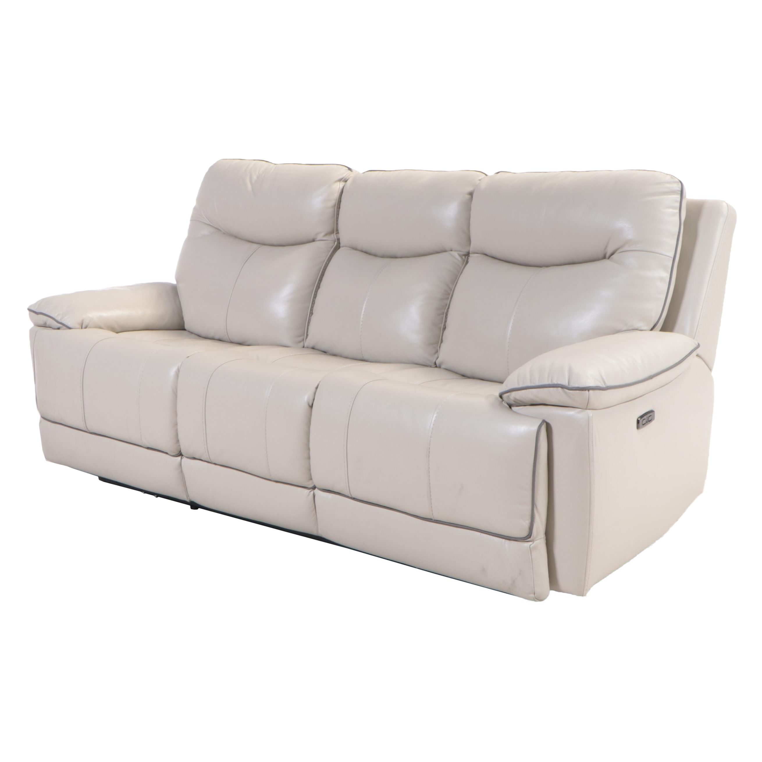 Gilman Creek "Messina" Leather Power Reclining Sofa with Power Headrests