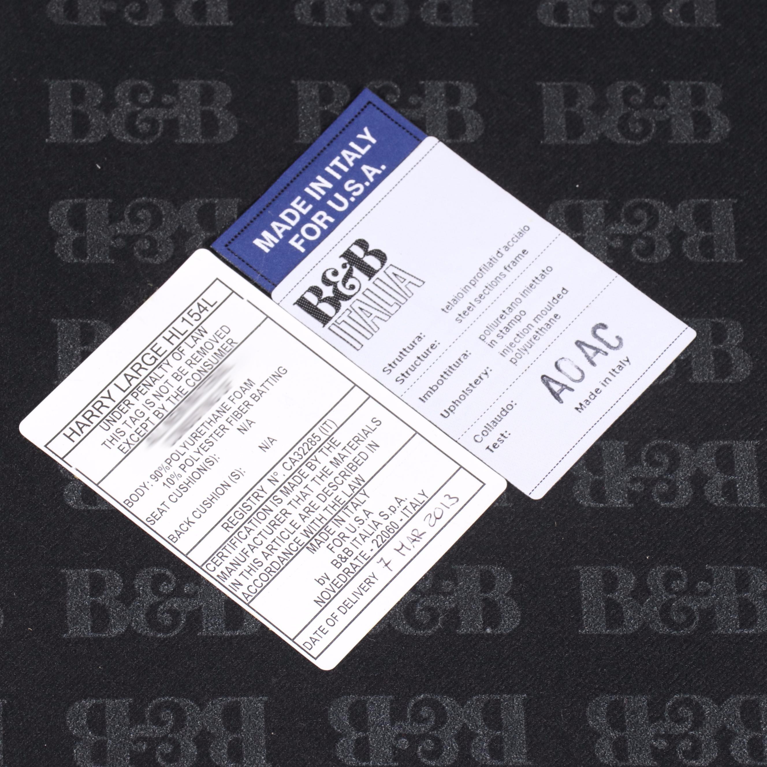 B&B Italia Brown Leather Cocktail Ottoman