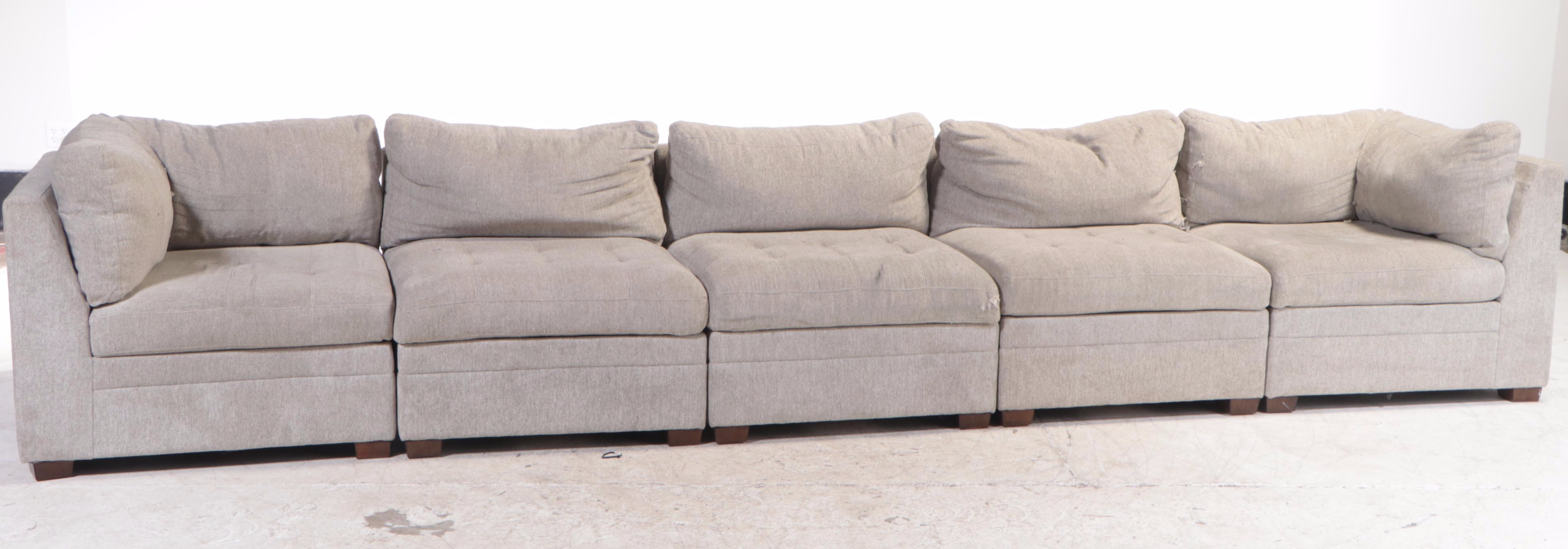 Thomasville "Rockford" Six-Piece Fabric Modular Sectional