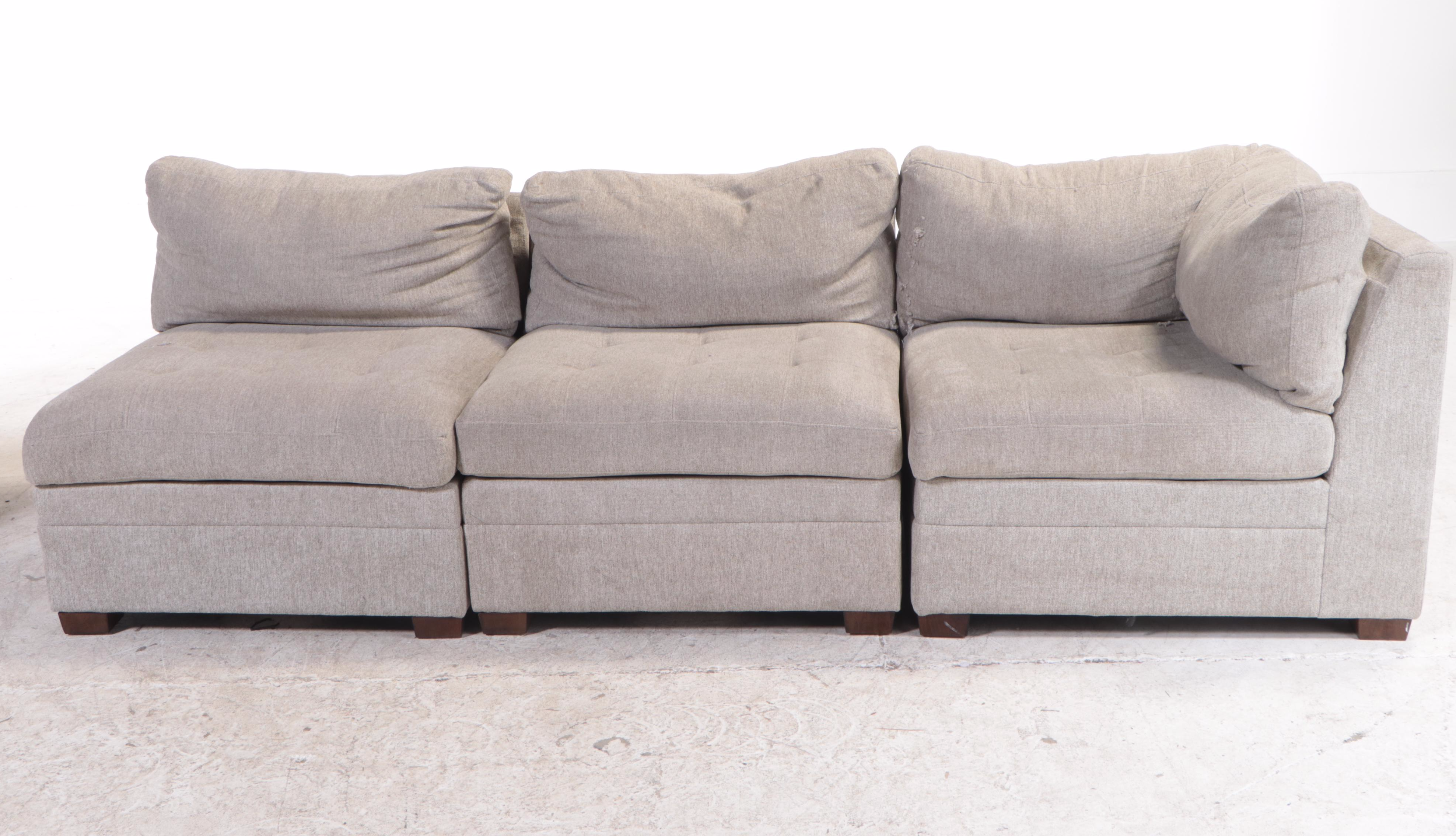 Thomasville "Rockford" Six-Piece Fabric Modular Sectional