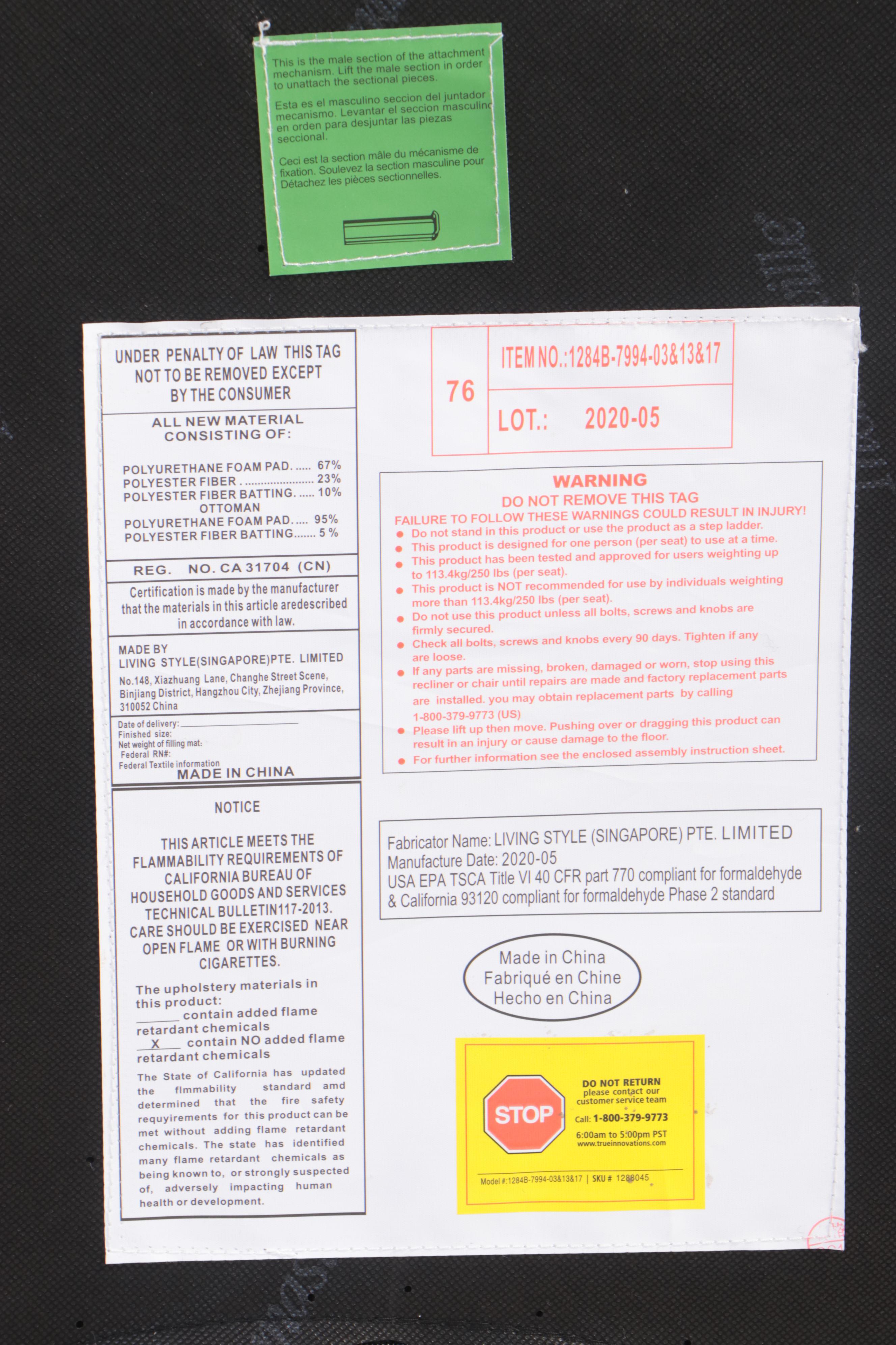 Thomasville "Rockford" Six-Piece Fabric Modular Sectional