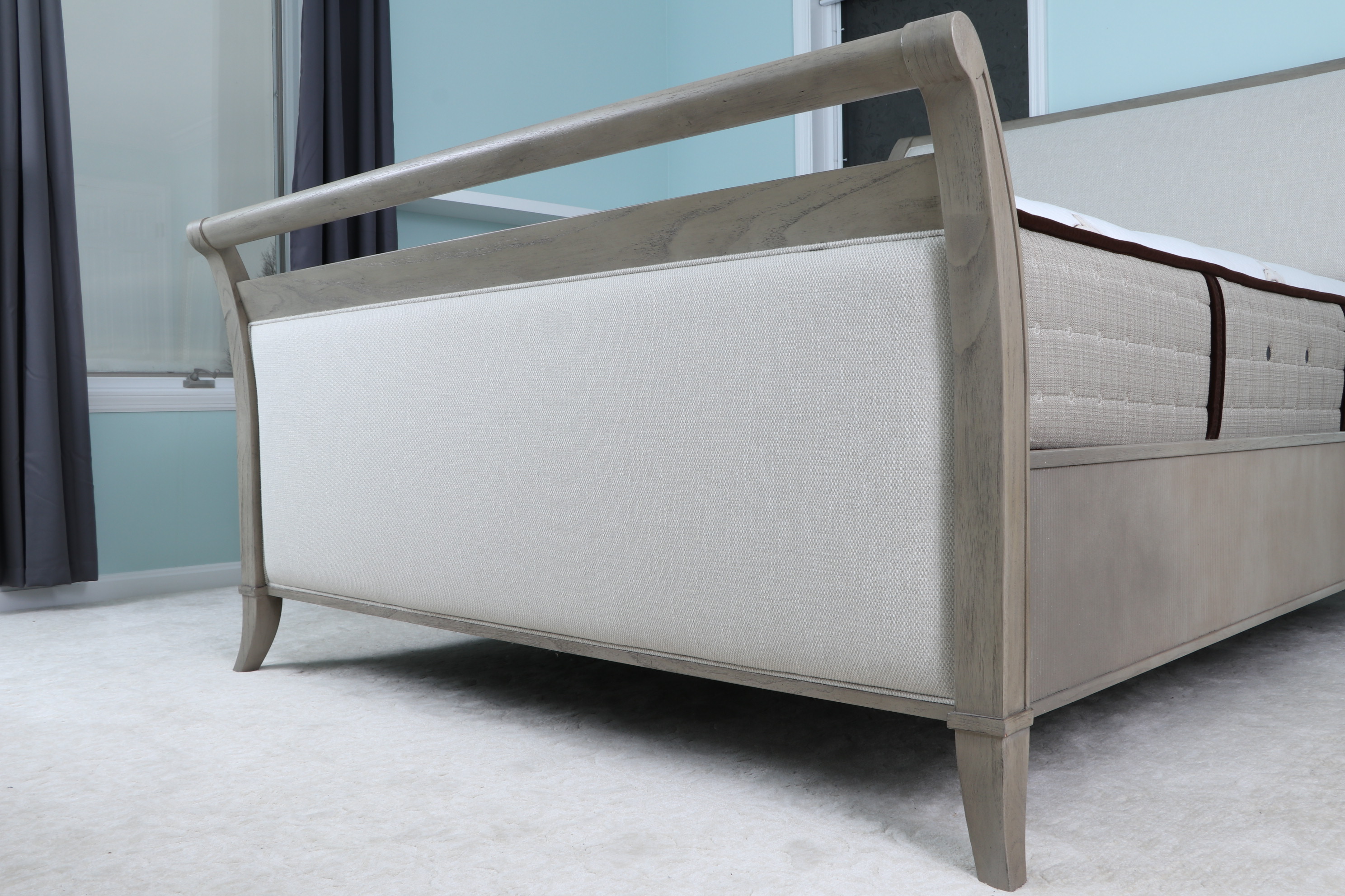 Arhaus Pearson Queen Size Sleigh Bed, Contemporary