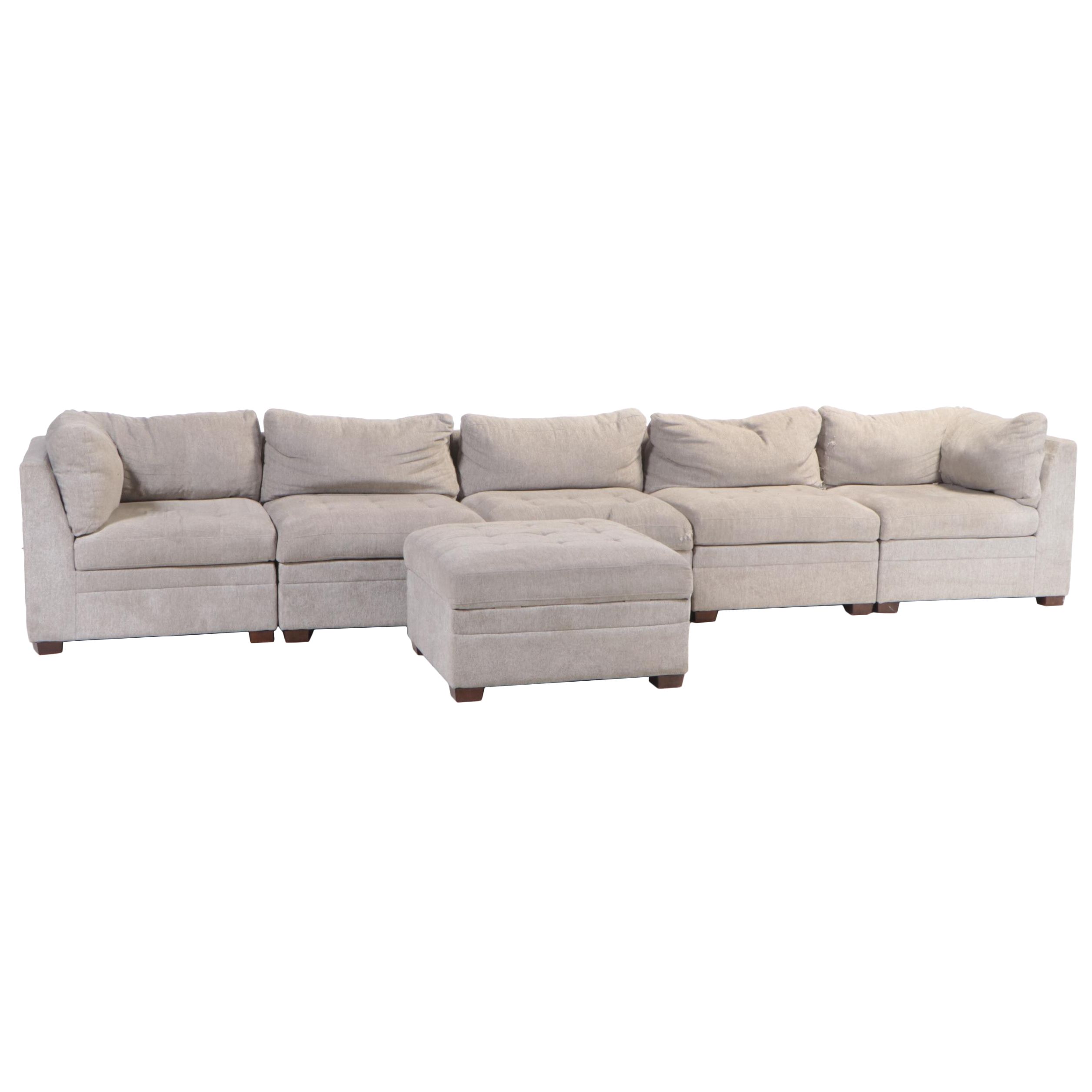Thomasville "Rockford" Six-Piece Fabric Modular Sectional