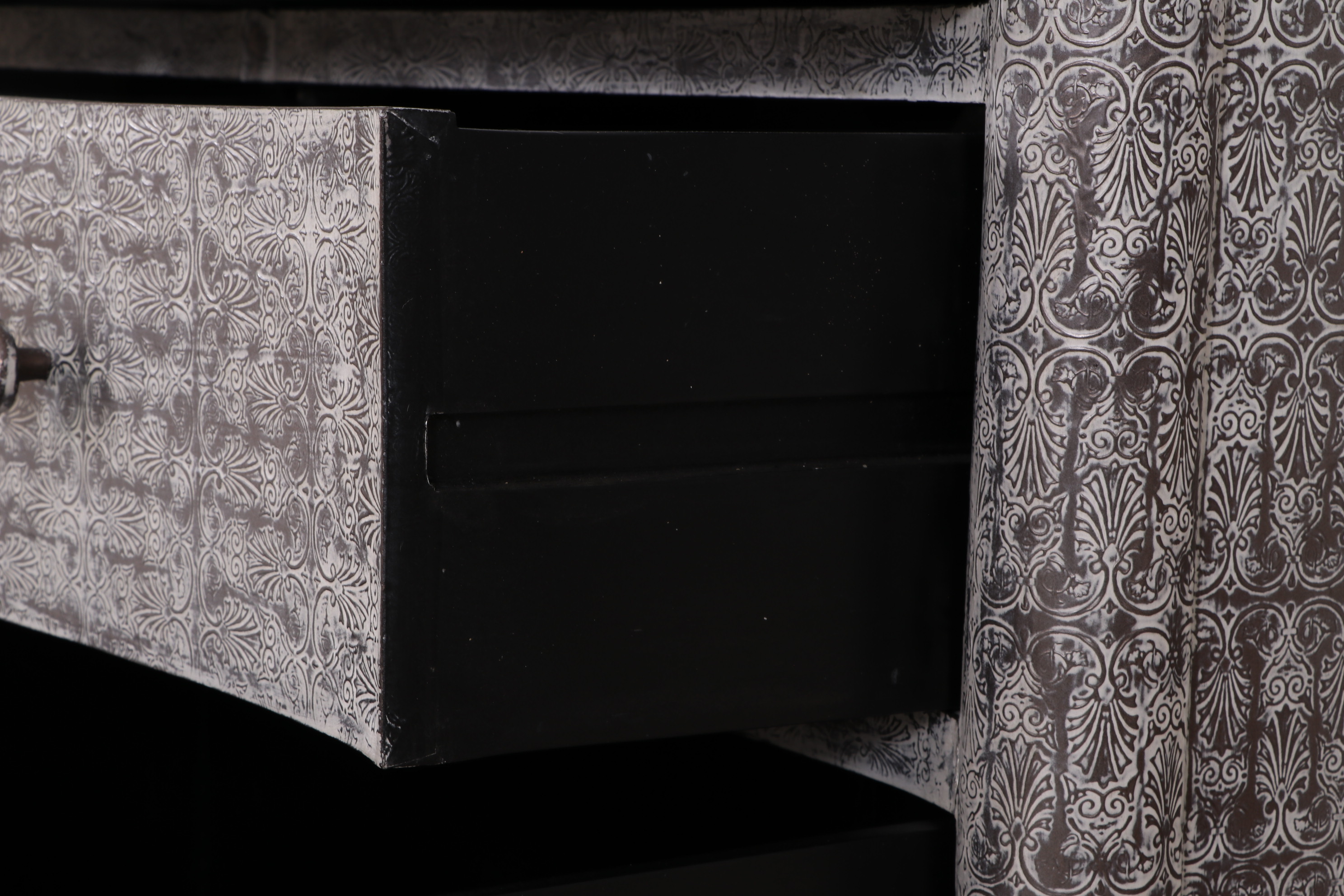 Arhaus Plume Pressed Tin Chest of Drawers, Contemporary