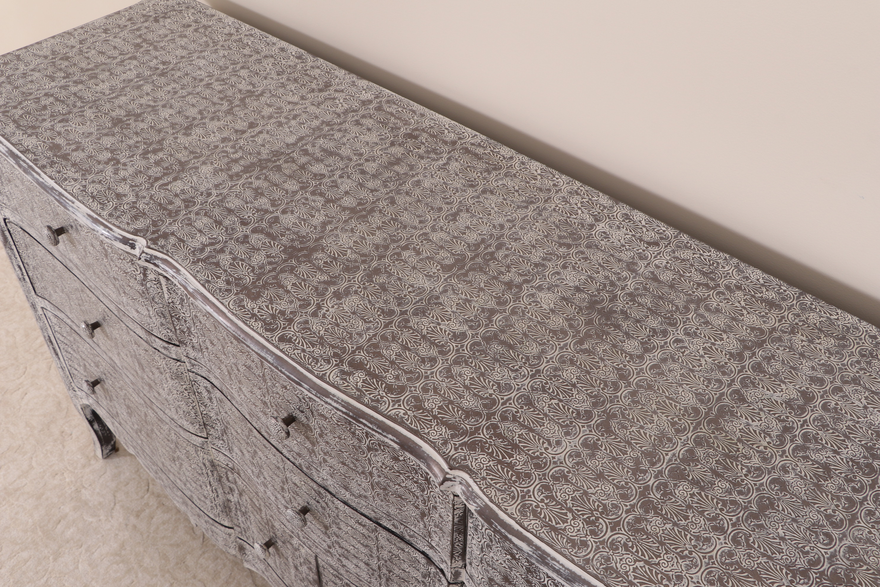 Arhaus Plume Pressed Tin Chest of Drawers, Contemporary