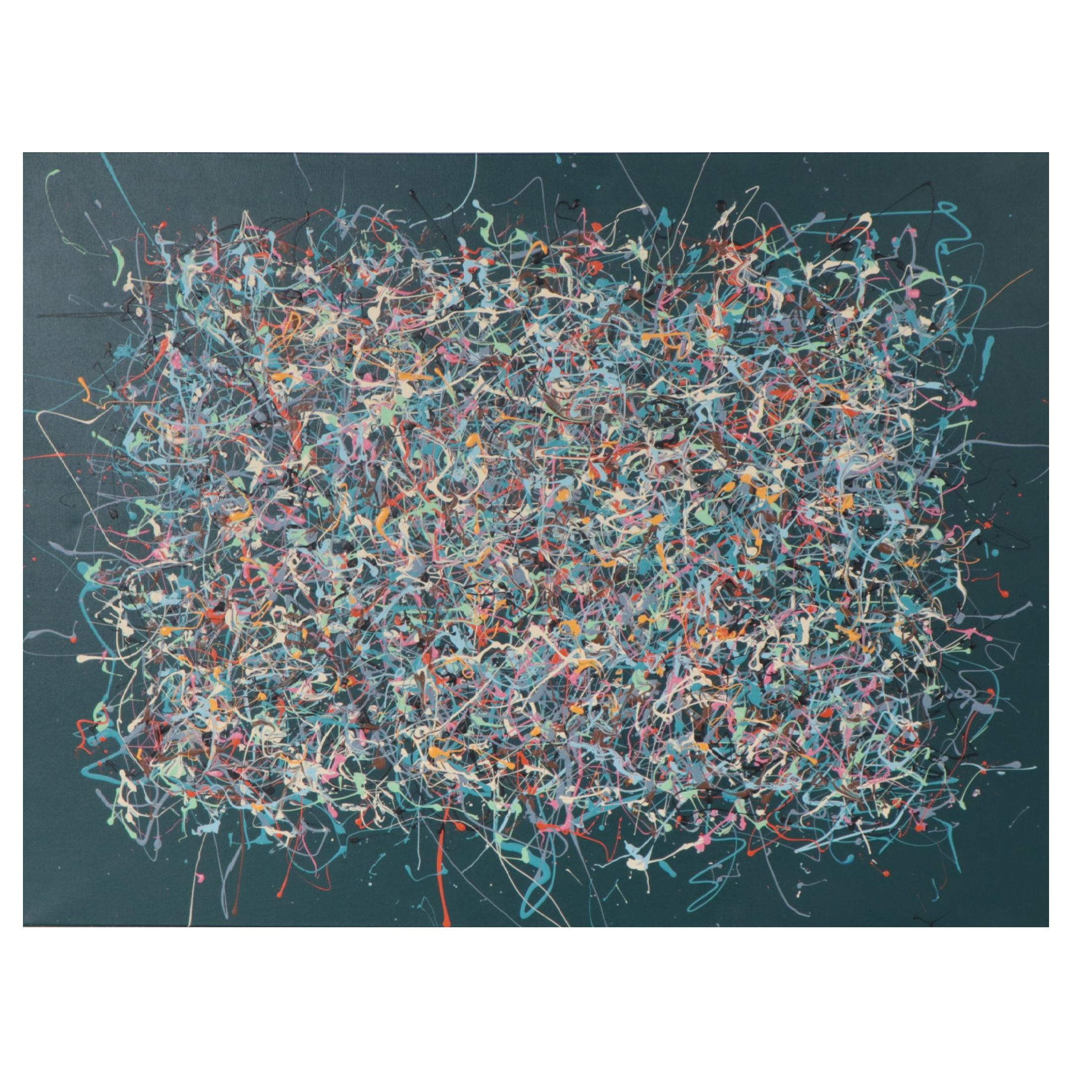 Michael Karr Abstract Action Acrylic Painting