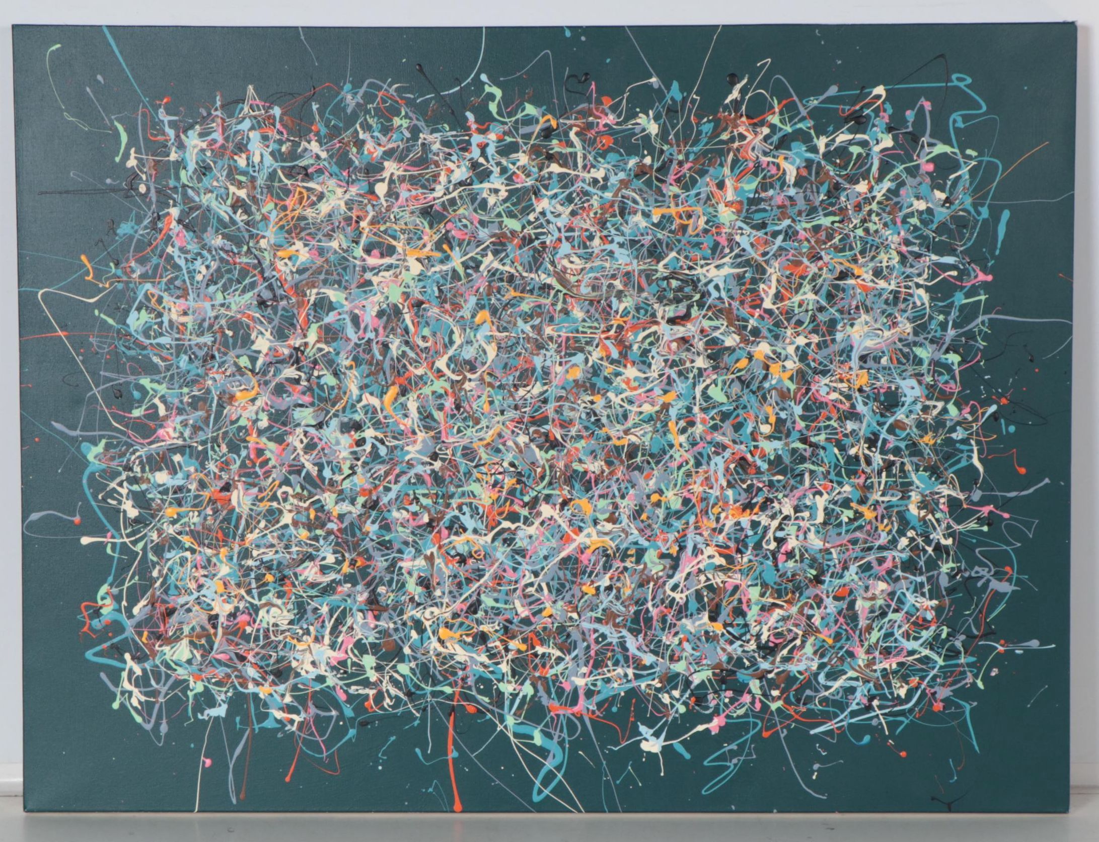 Michael Karr Abstract Action Acrylic Painting