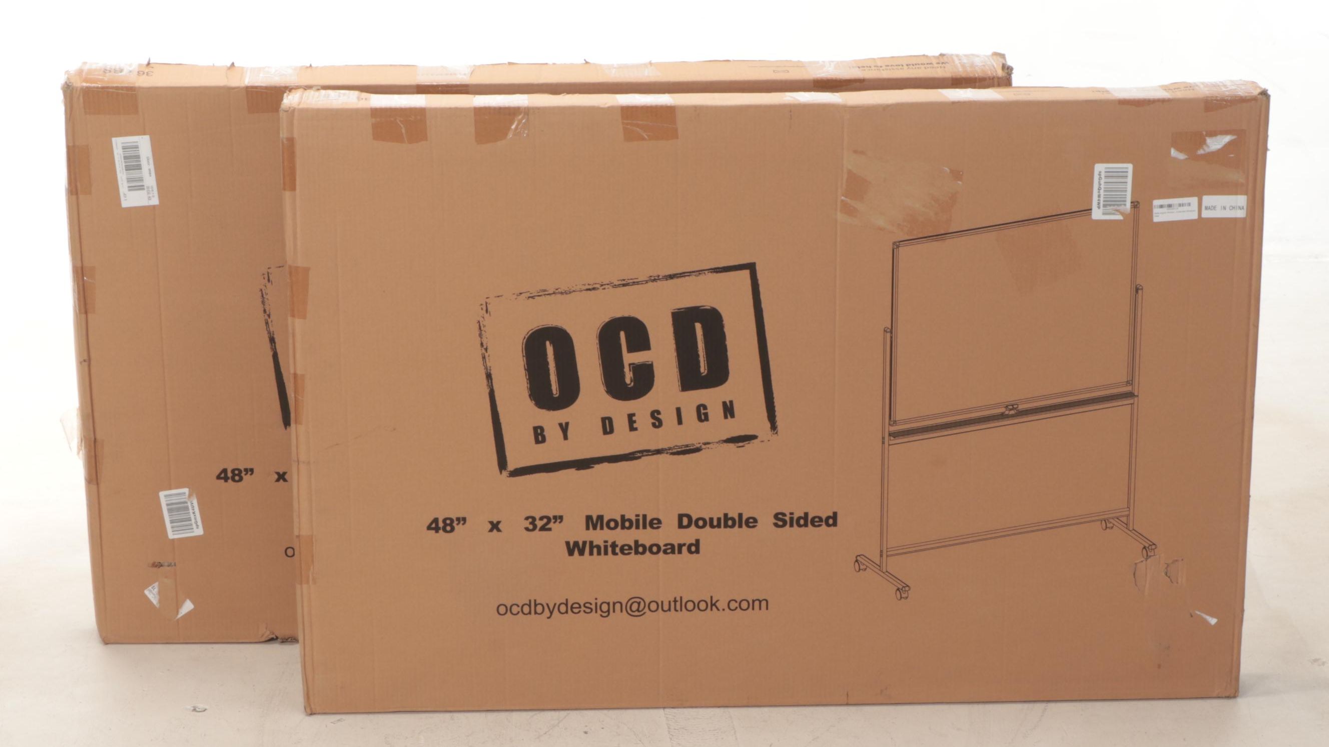 Two Rolling Dry Erase Whiteboards