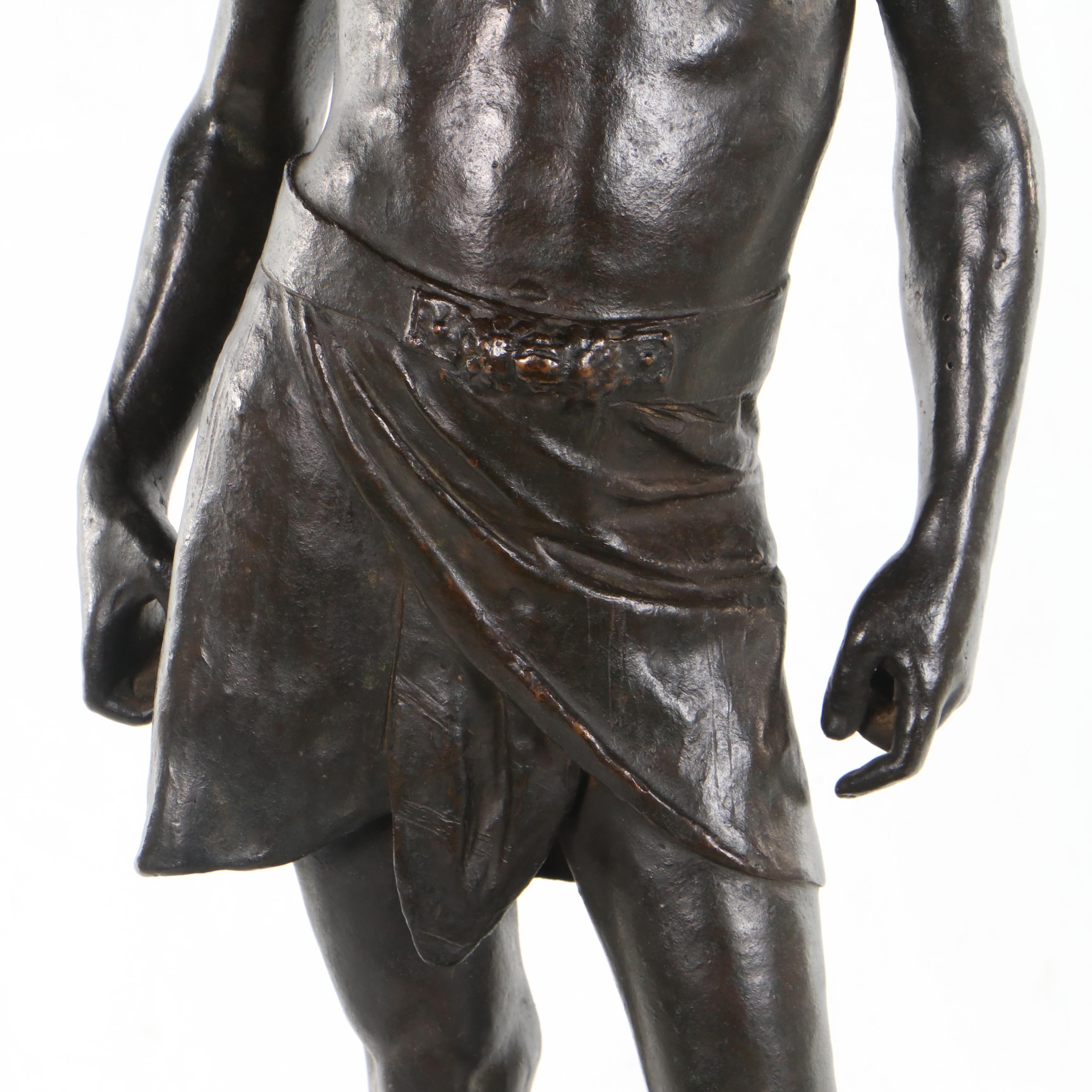 Bronze Sculpture After Vincenzo Alfano "David and Goliath"