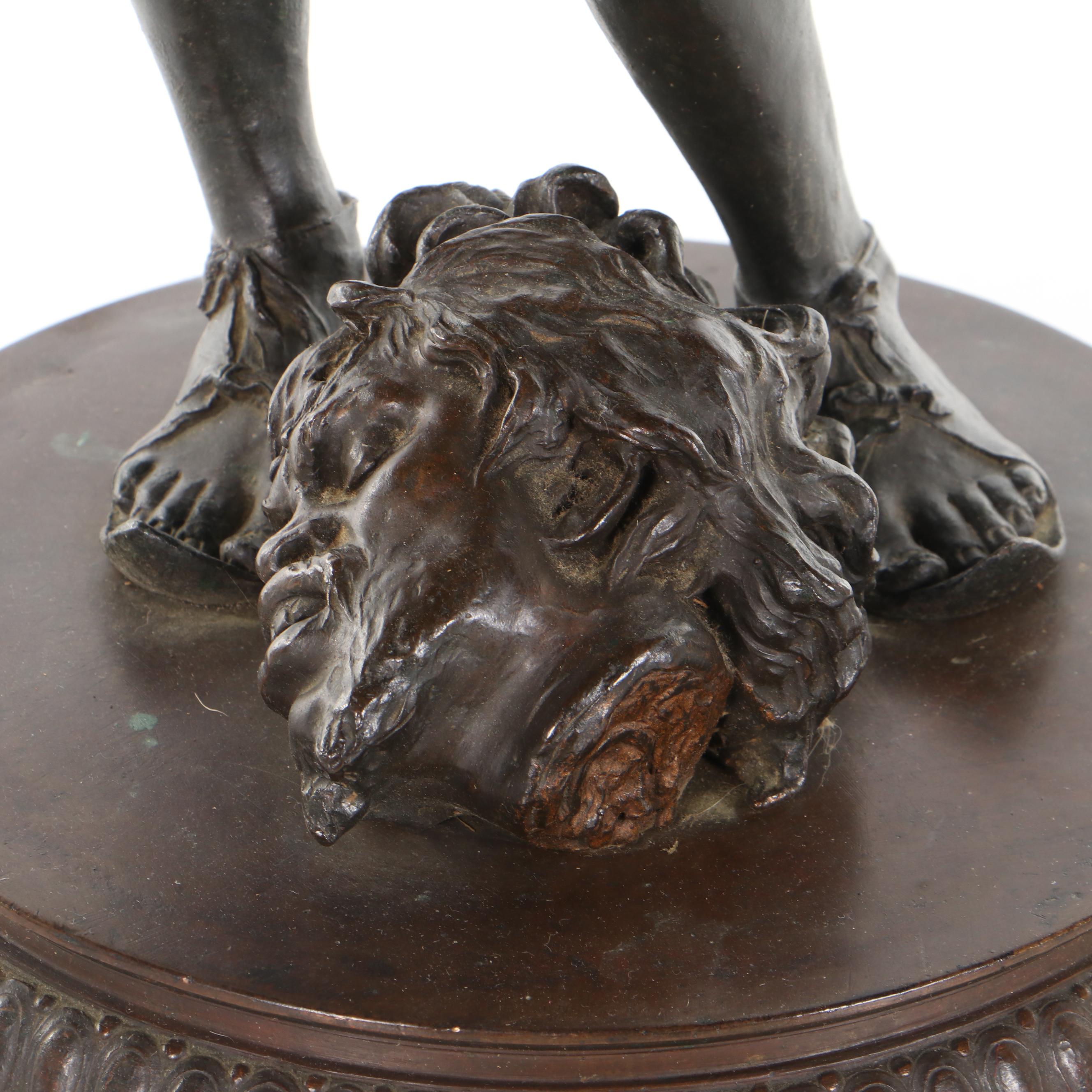 Bronze Sculpture After Vincenzo Alfano "David and Goliath"