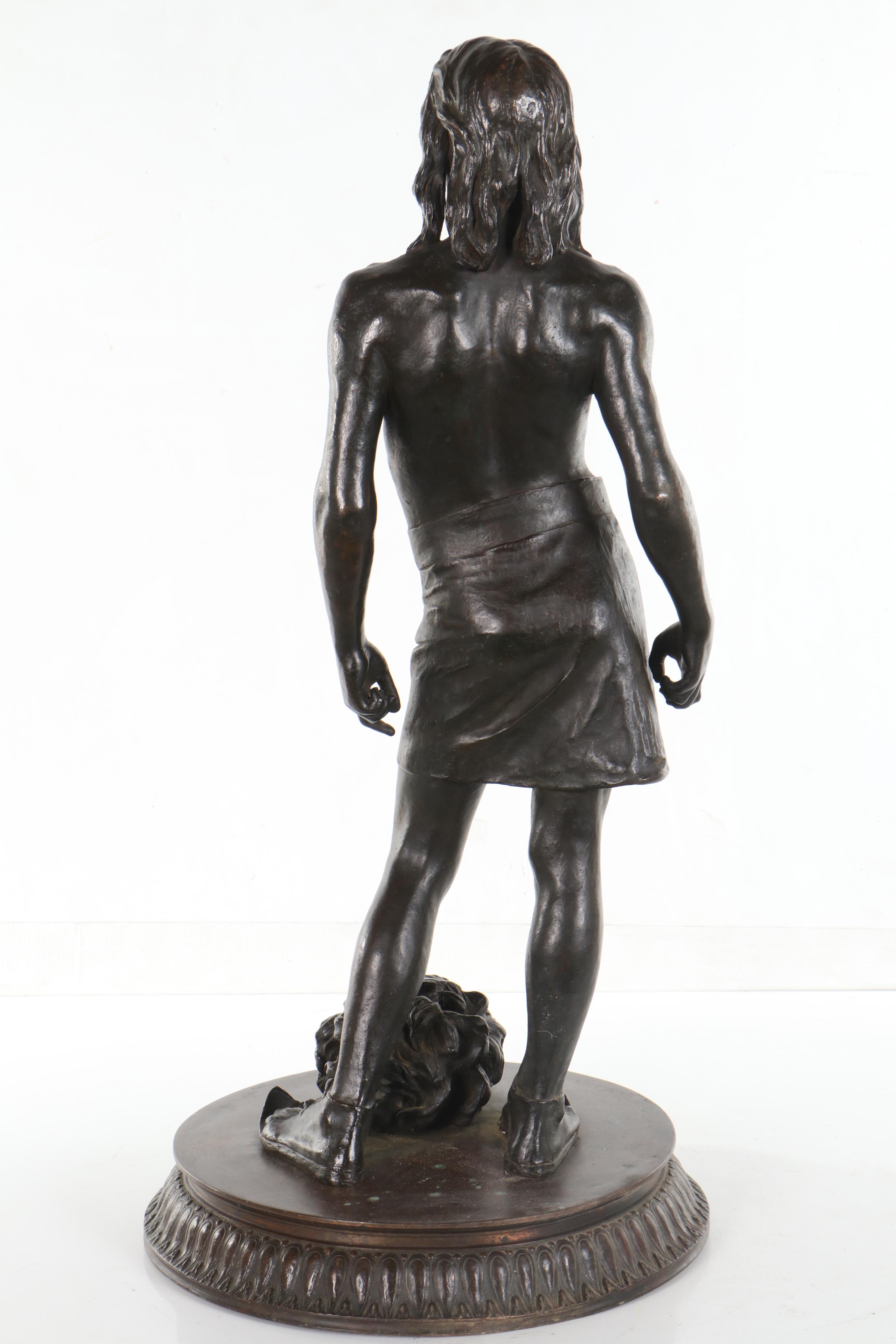 Bronze Sculpture After Vincenzo Alfano "David and Goliath"