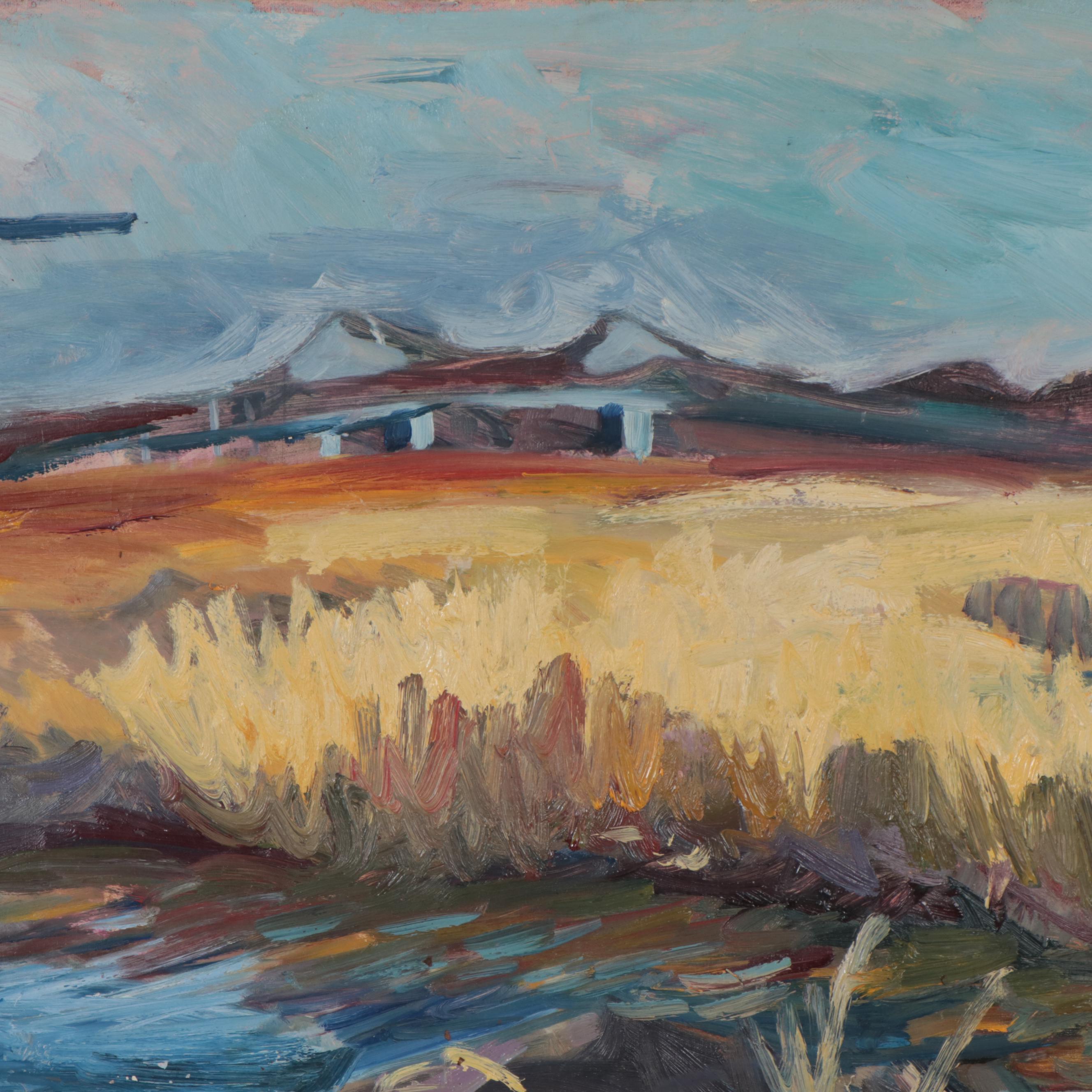 Richard Snyder Landscape Oil Painting, Circa 2000