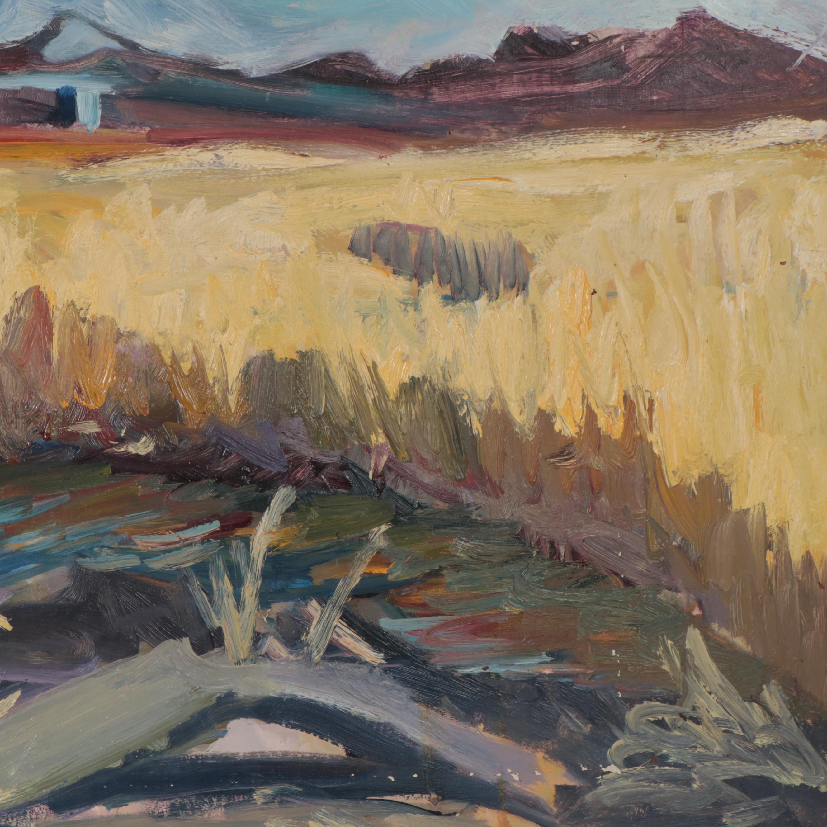 Richard Snyder Landscape Oil Painting, Circa 2000