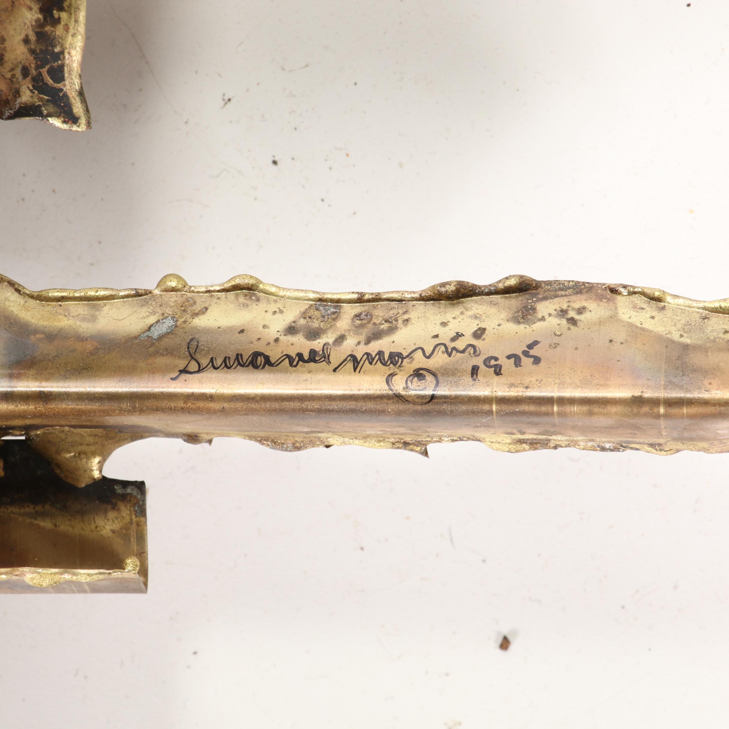 Swanee Morris Brutalist Metal Wall Sculpture, 1975