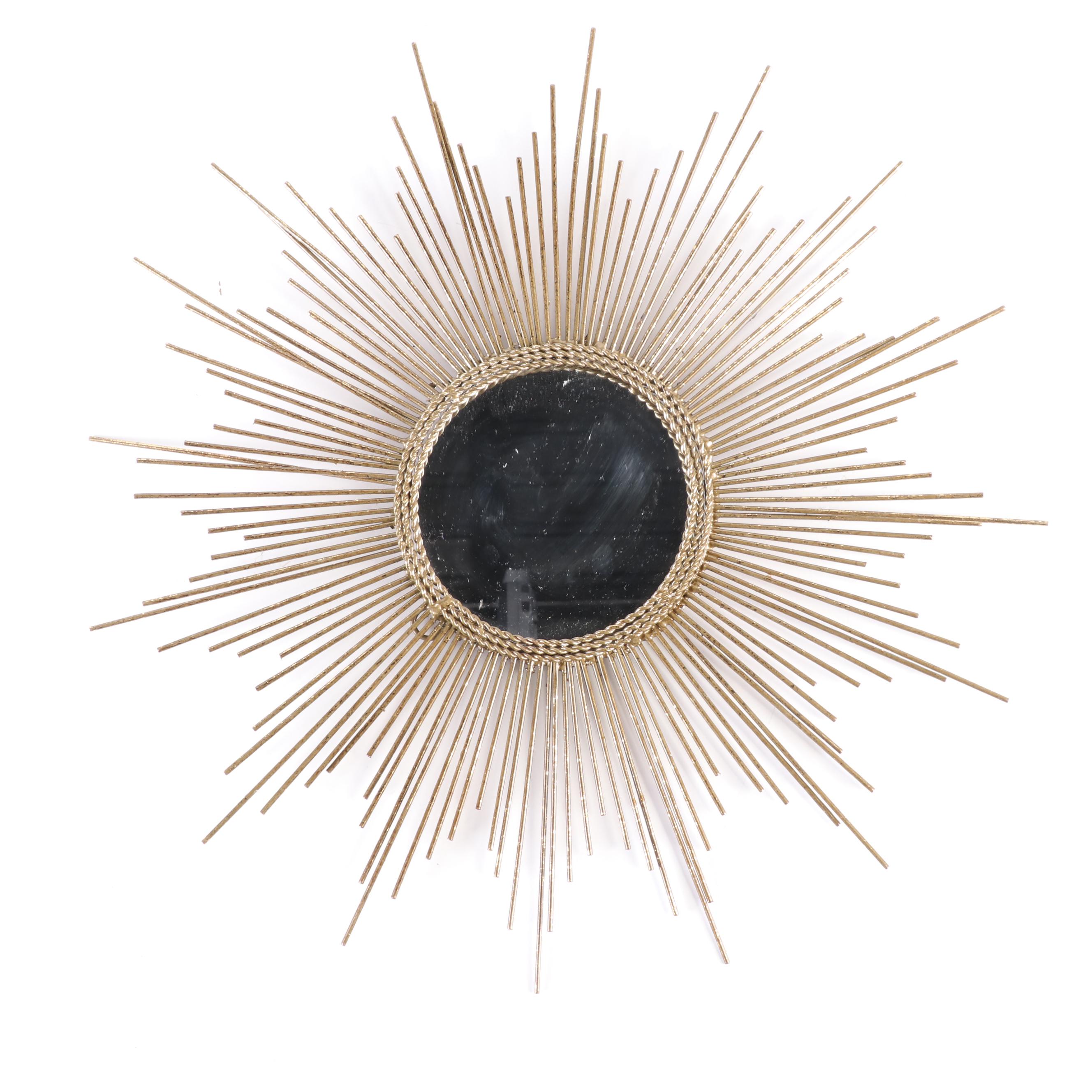 Mexican Folk Art Masks with Sunburst Mirrors and Other Wall Decor