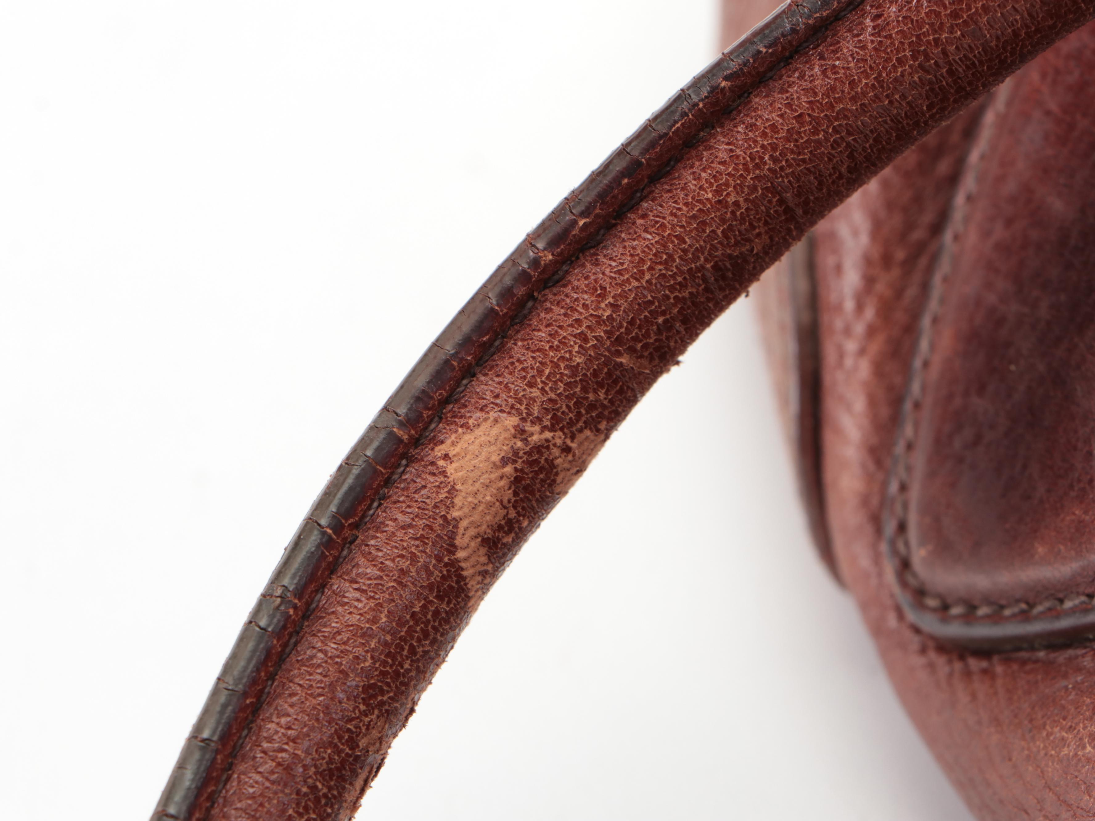 Prada Medium Animalier Satchel in Dark Brown Deerskin Leather