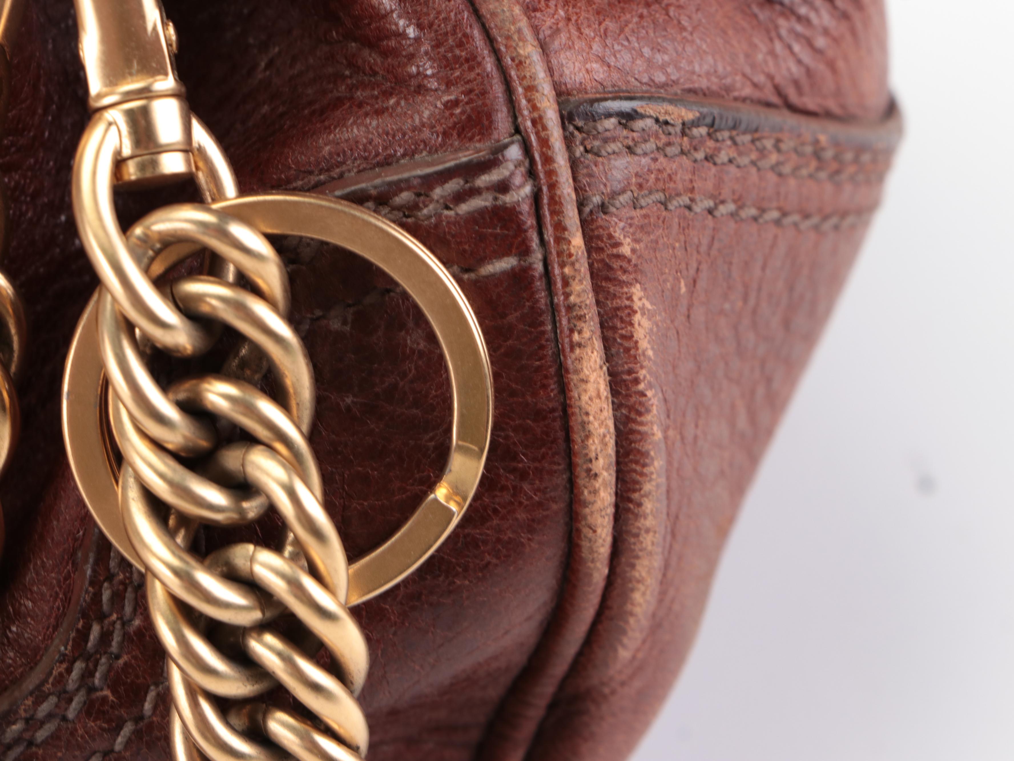 Prada Medium Animalier Satchel in Dark Brown Deerskin Leather