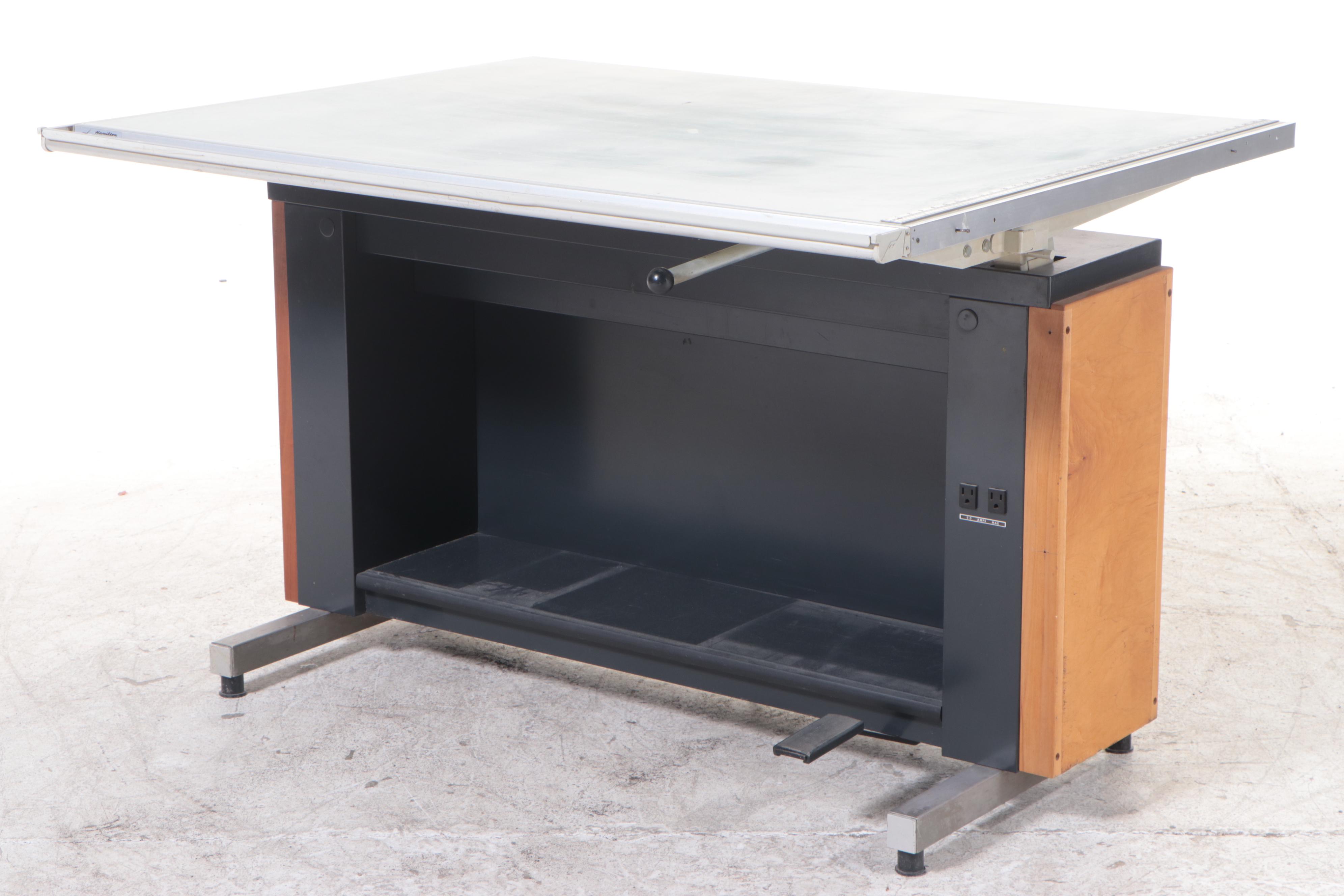 Hamilton "Stratasteel" Electric Drafting Table, Mid to Late 20th Century